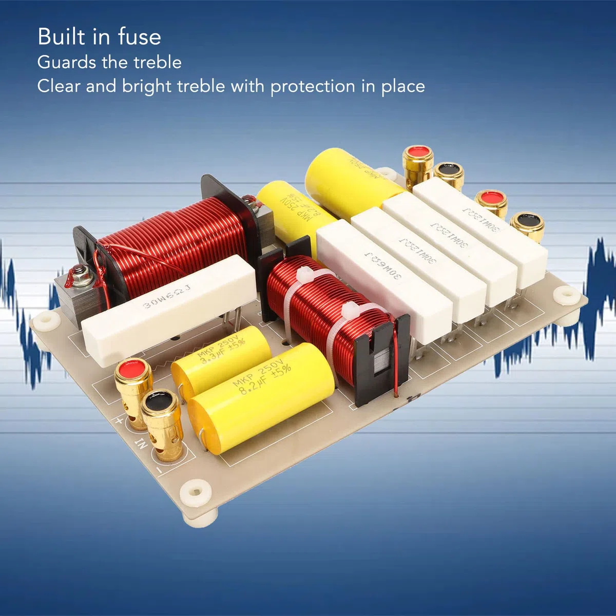 Septpenta 2 Wege Crossover Filter, Integrierte Insurance Guard Höhen, Hervorragende Wärmeableitung, 800 W HiFi Teiler für Einzelne 10 Zoll, 12 Zoll, 15 Zoll, 18 Zoll Bühnenlautsprecher