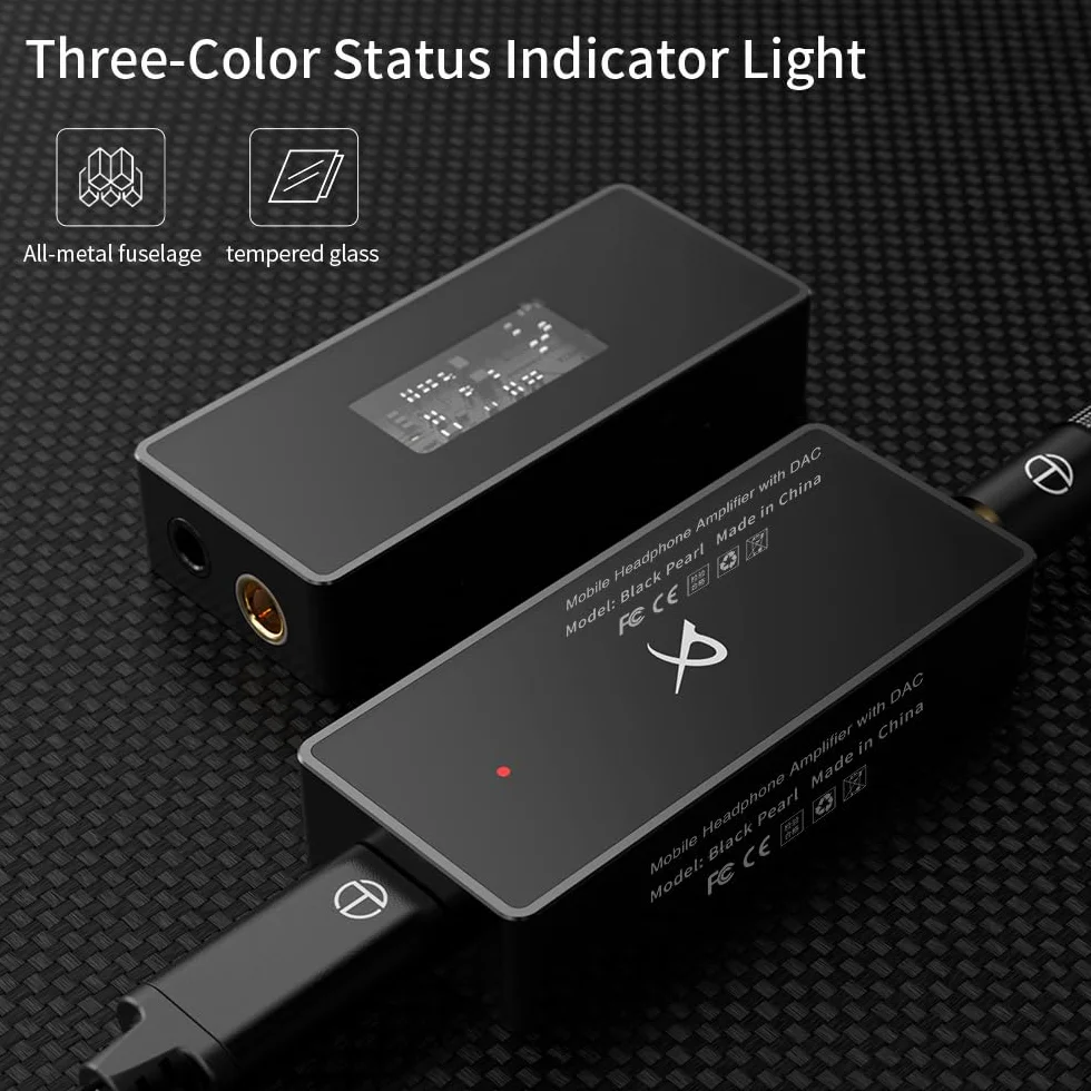 LEAUDIO TRN Black Pearl tragbarer HiFi-DAC-Kopfhörerverstärker, Dual CS43131, 384 kHz, 32 Bit DSD256, 3,5 + 4,4 Ausgang