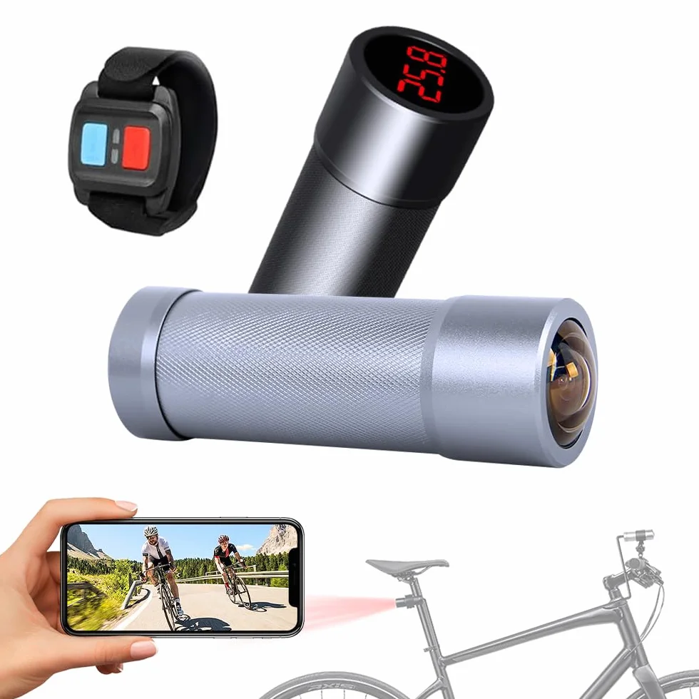 VSYSTO Fahrradkamera 4K 170-Grad-Weitwinkelobjektiv Helmkamera WiFi Nachtsicht Loop-Aufnahme U5X-PB