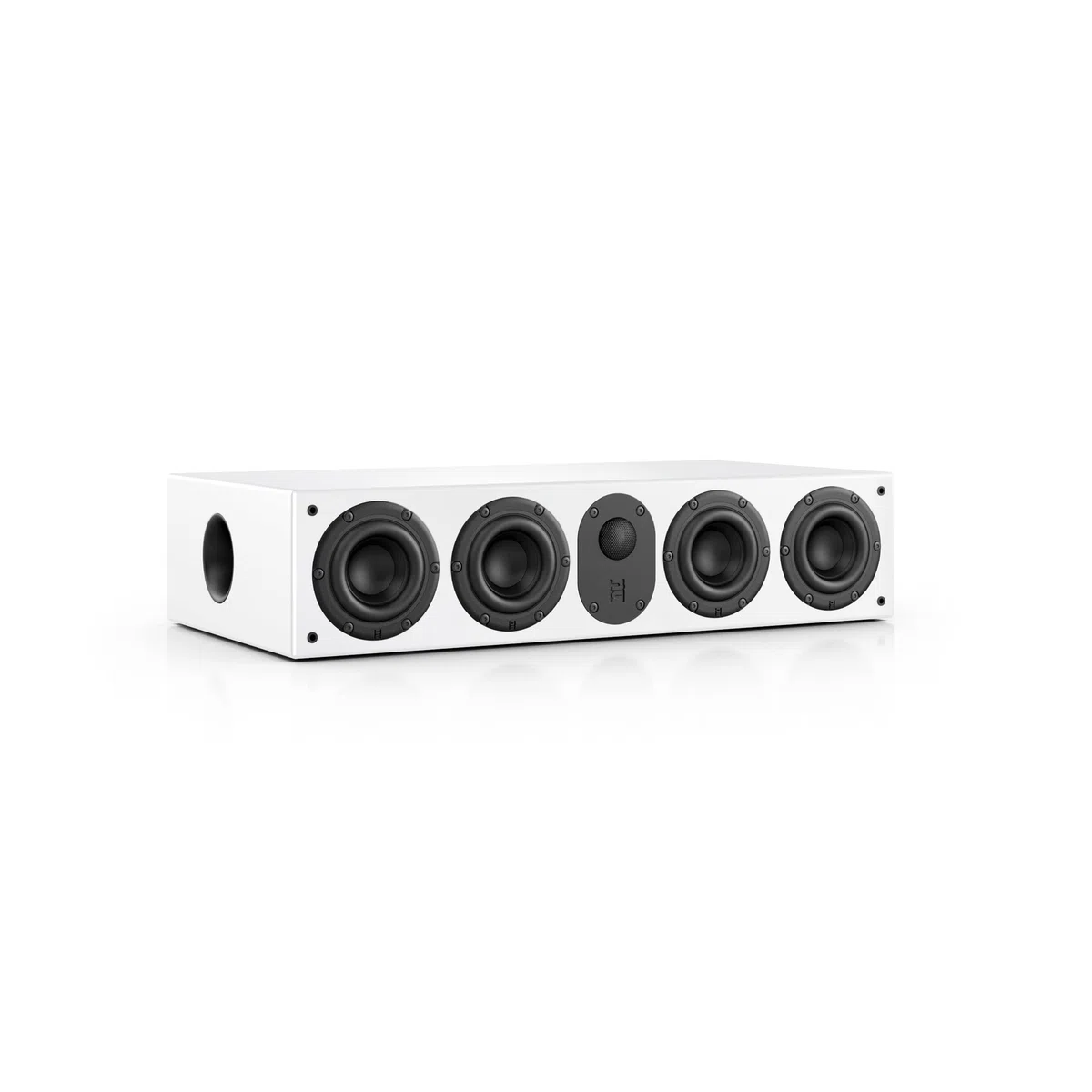Nubert nuLine CS-64 | Weißer Centerlautsprecher | 1 Stück Kompaktlautsprecher | Lautsprecher für Heimkino | Stimmen auf hohem Niveau | Passive Centerbox mit 2,5 Wege Technik Made in Germany
