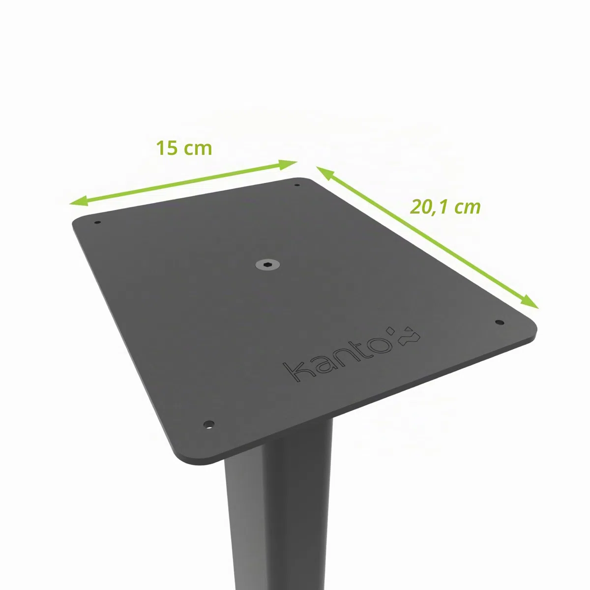 Kanto ST28 28" Universal Floor Speaker Stands for Bookshelf Speakers up to 13.6 kg | Pair | Black Steel w/Black MDF Base