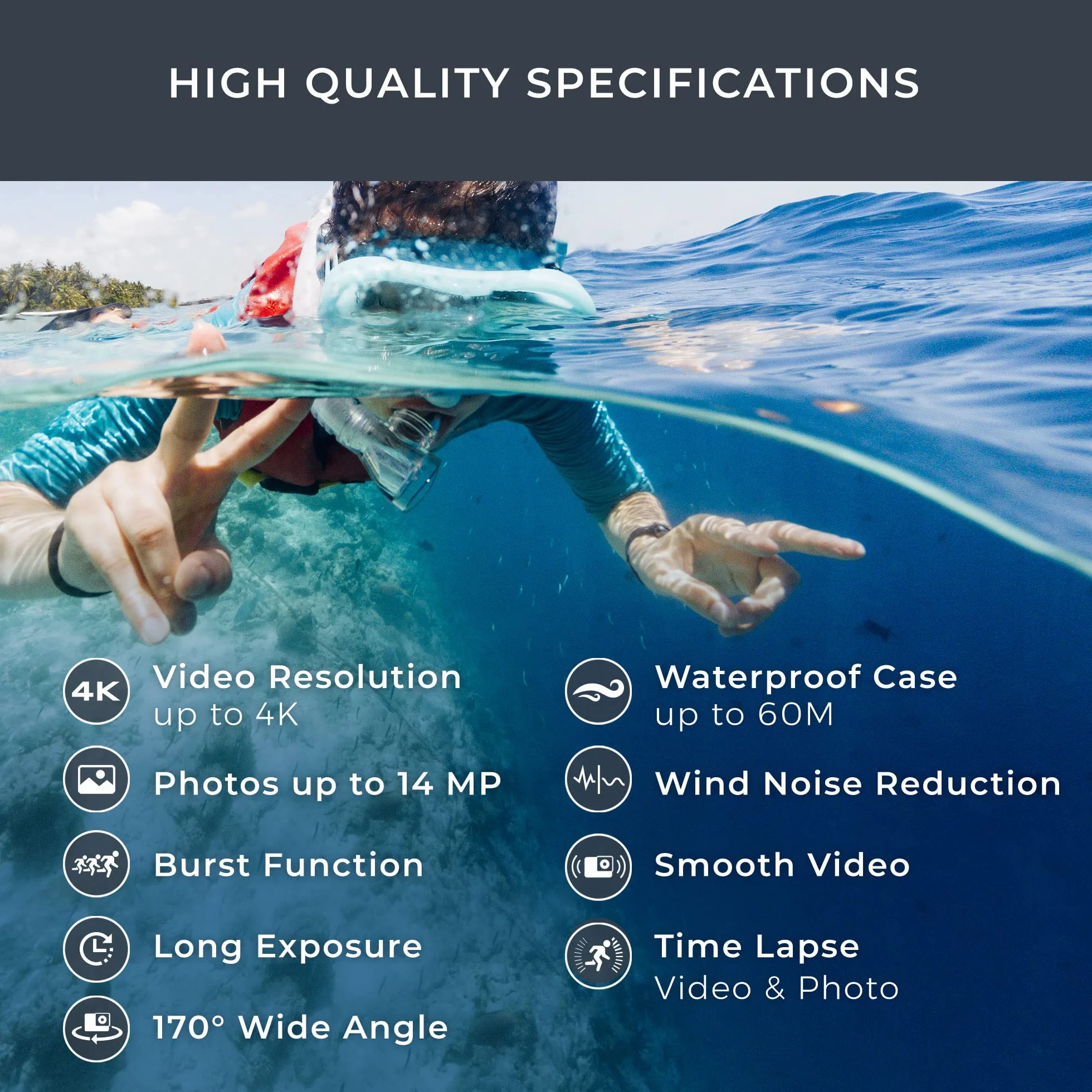 GoXtreme Blackhawk 4K+ ActionCam 4K-60fps Schwarz