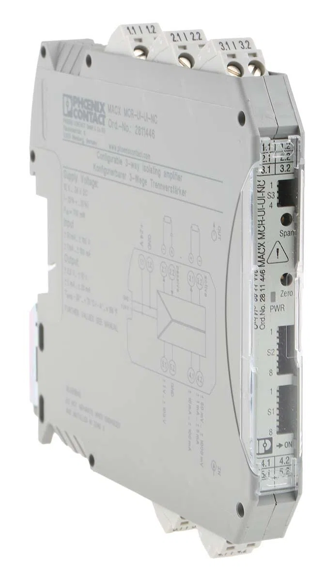 PHOENIX CONTACT MACX MCR-UI-UI-NC Konfigurierbarer 3-Wege Trennverstärker 24 V Schraubanschluss