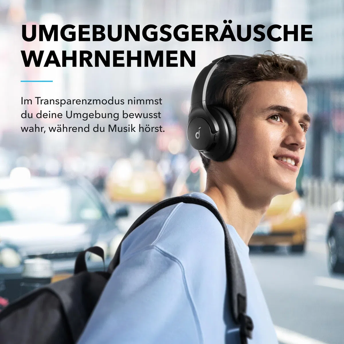 Soundcore by Anker Q20i Kabelloser Bluetooth Over-Ear-Kopfhörer mit Hybrid Active Noise Cancelling, 40h Spielzeit, Hi-Res Audio