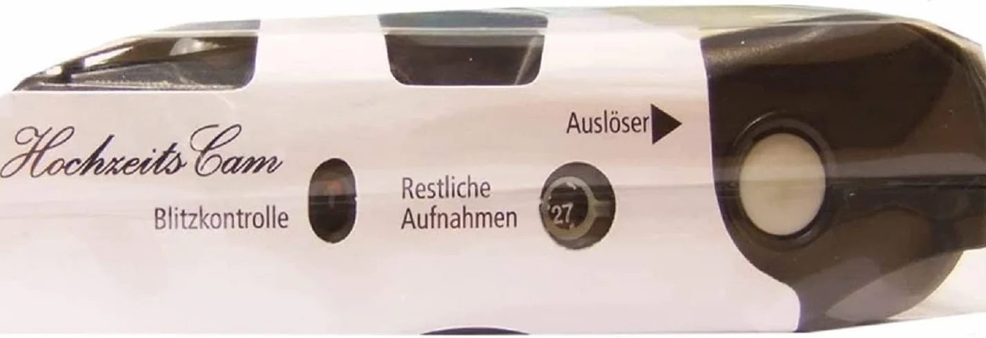 7 x PHOTO PORST Hochzeitskamera/Einwegkamera gelbe Hochzeitsrose (deutsche Bedienungsanleitung, mit Blitzlicht und Batterien, je 27 Fotos, ISO 400)