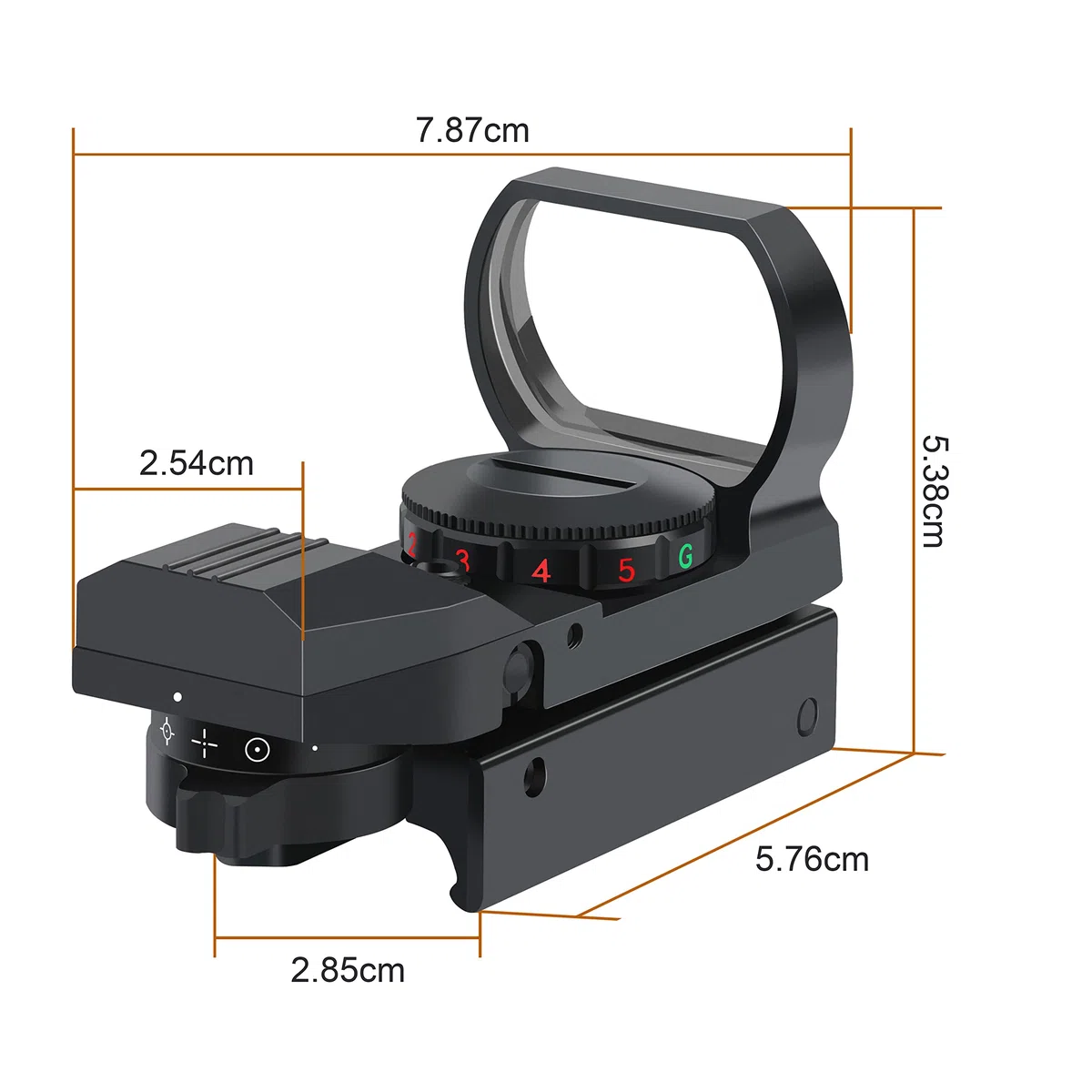 Feyachi Red Dot Visier Red Green Leuchtpunktvisier Reflex Sight mit einstellbares taktisch Rot und Grün Fadenkreuz Zielfernrohr Reflexvisier kompatibel mit 20mm/22mm Picatinny