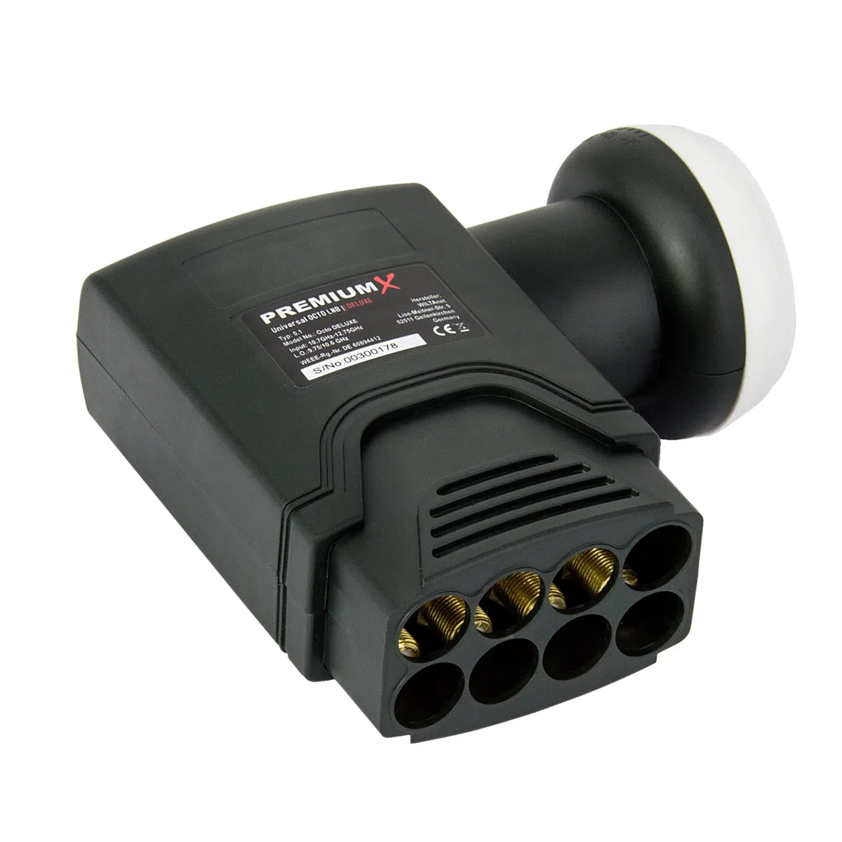 Fuba DAA 850 A Satanlage Set Aluminium Satellitenschüssel in Anthrazit HDTV 3D 4K Premium X Deluxe Octo LNB 1 Sat für 8 Teilnehmer