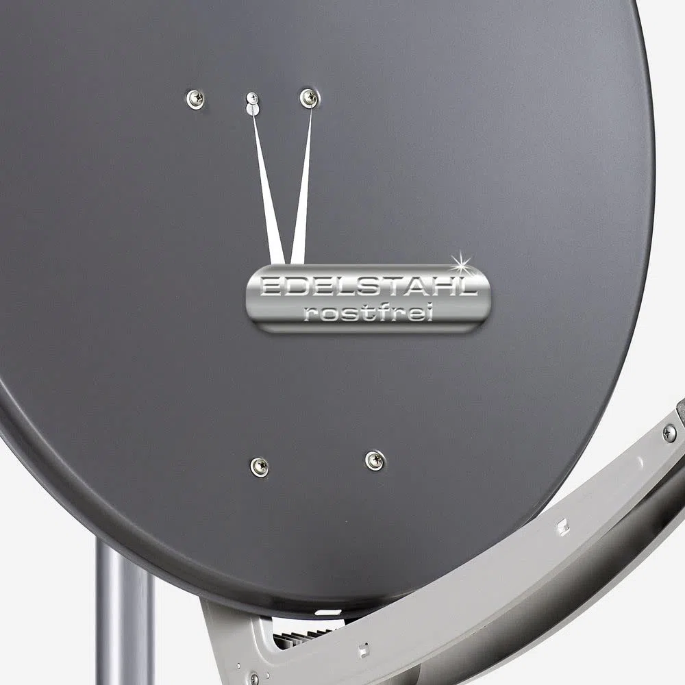 Fuba Sat Anlage 8 Teilnehmer - 2 Satelliten (z.B. Astra/Hotbird) | DAA 780 A Satellitenschüssel 80cm Alu anthrazit (Testergebnis: ausgezeichnet)* + 2X LNB + Multifeed + Multischalter 8 Teilnehmer