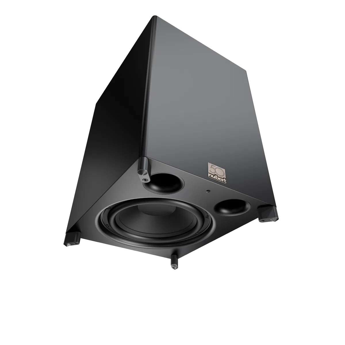 Nubert nuSub XW-1200 Schwarzer Funk-Subwoofer Appsteuerung Einmessung High End Woofer 5.1 Sets Heimkino Aktivsubwoofer Downfire-Technik LFE-Box 420 Watt Bass unter 20 Hz