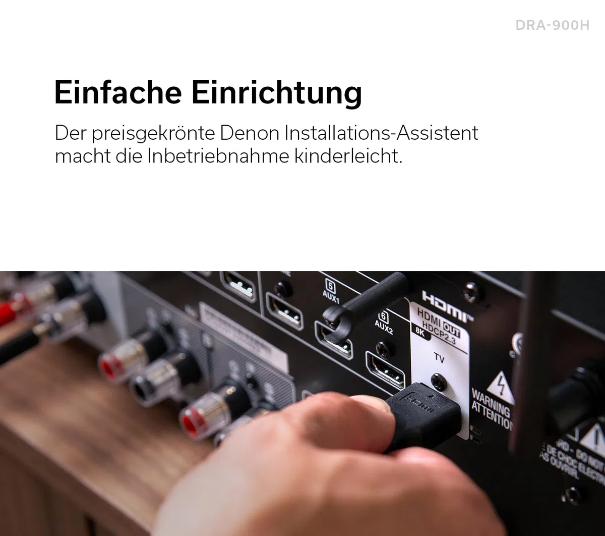 Denon DRA-900H 2.2-Kanal 145W 8K-AV-Verstärker mit HEOS Built-in