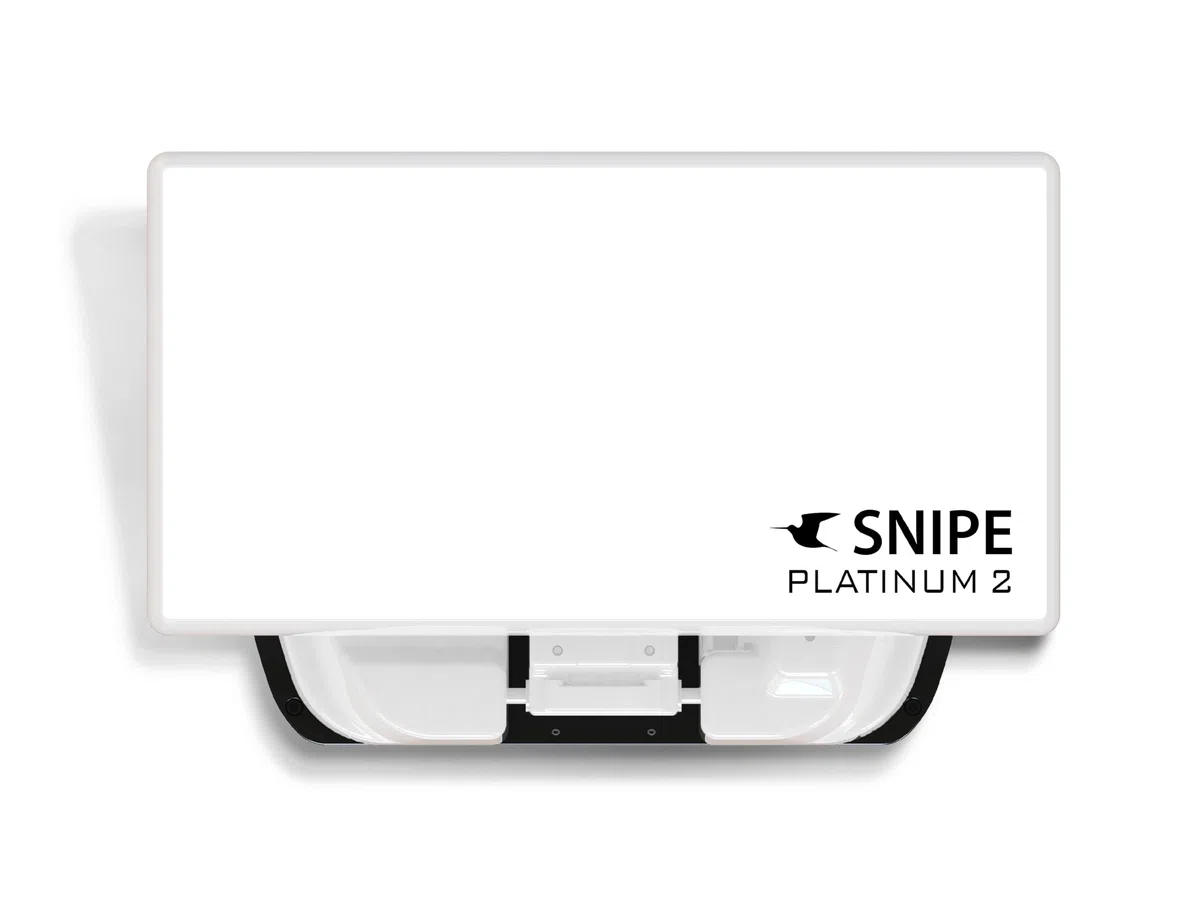 Selfsat Snipe Platinum 2 - Single - Vollautomatische Satellitenantenne, Campingantenne mit BT Fernbedienung und iOS/Android Steuerung, GPS, Flachantenne, PLL-LNB