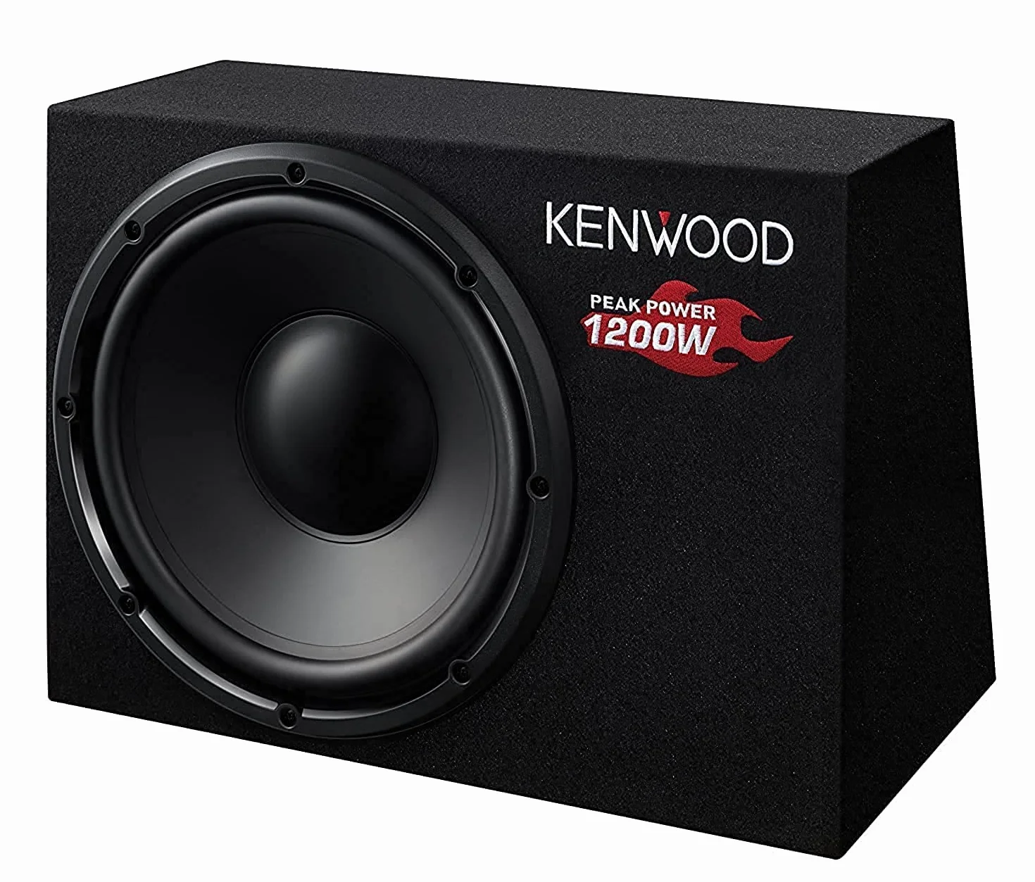 Kenwood KSC-W1200B Subwoofer (300mm, 1200 Watt),Schwarz