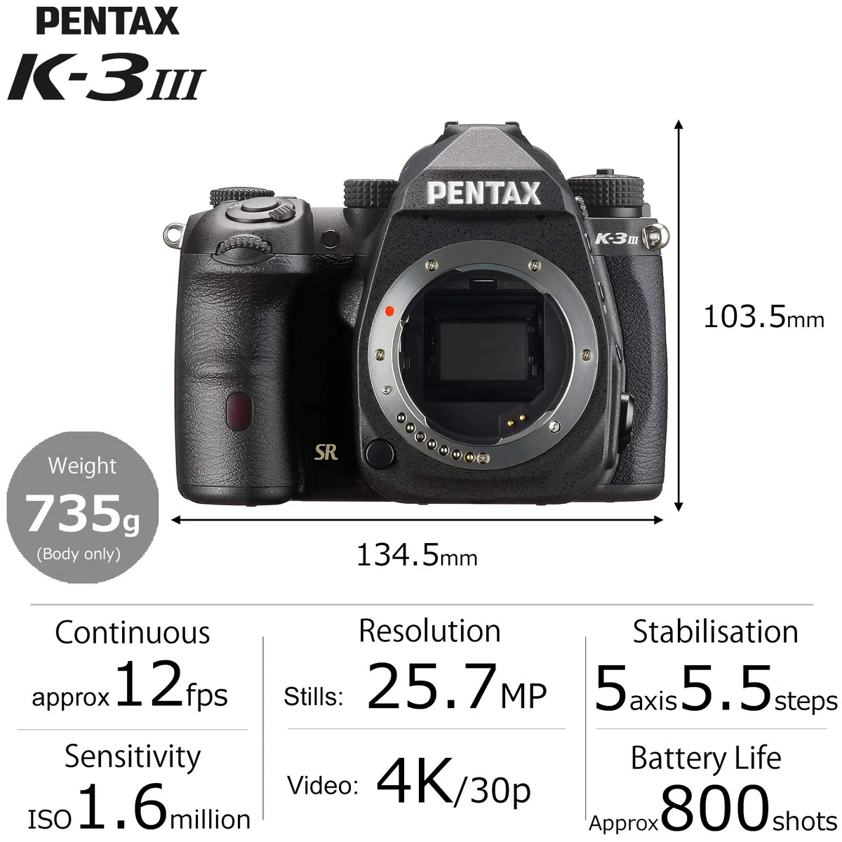 PENTAX K3 Mark III NU