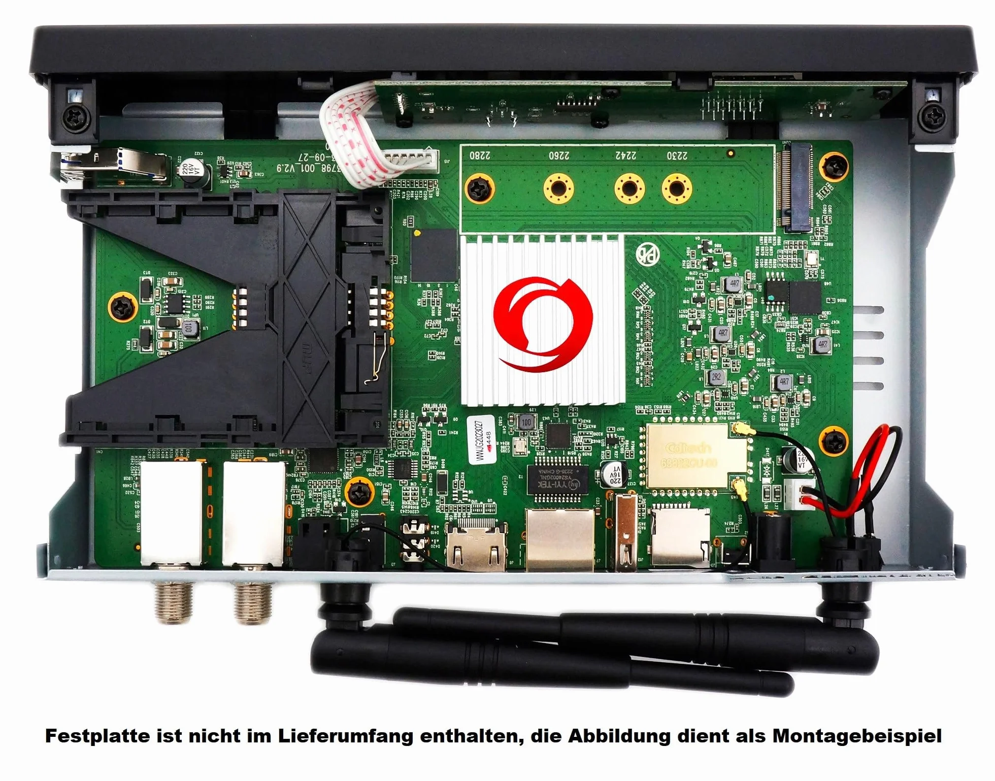 Octagon SF8008 UHD 4K Supreme Twin Sat Receiver, 2X DVB-S2X Tuner, E2 Linux & Define OS, mit Aufnahmefunktion, M.2 M Key, Gigabit LAN, Bluetooth, Kartenleser, Sat to IP, Multistream, WiFi WLAN
