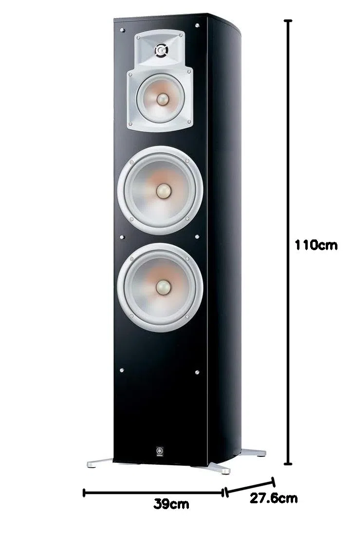 Yamaha NS 777 Stand Lautsprecher System (3-Wege Bassreflex, Waveguidehorn, 100W) klavierlackschwarz, 1 Stueck
