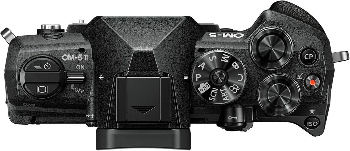 OM SYSTEM OM-5 Mark II Micro Four Thirds Systemkamera, 20 MP Live MOS-Sensor, 5-Achsen-Bildstabilisierung, IP53-Wetterschutz, Handheld HighRes Shot 50 MP, Schwarz