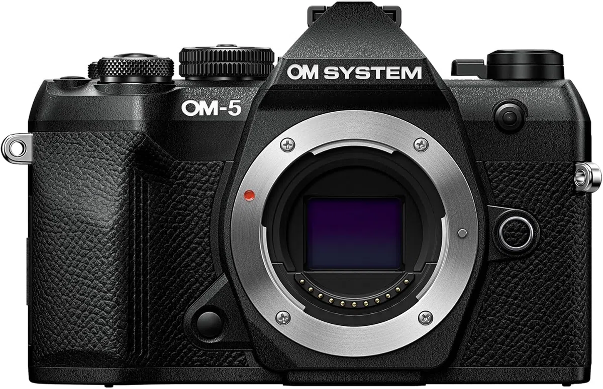 OM SYSTEM OM-5 Mark II Micro Four Thirds Systemkamera, 20 MP Live MOS-Sensor, 5-Achsen-Bildstabilisierung, IP53-Wetterschutz, Handheld HighRes Shot 50 MP, Schwarz