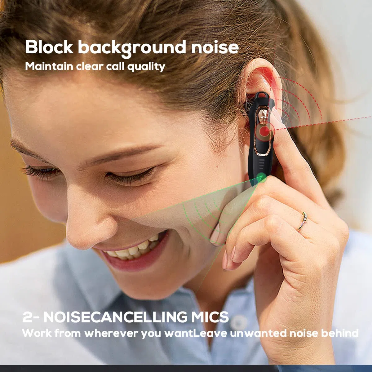 Micool Bluetooth Headset V5.4 mit Mikrofon, Geräuschunterdrückung, 36h Gesprächszeit, Kabelloser Headset für LKW Fahrer