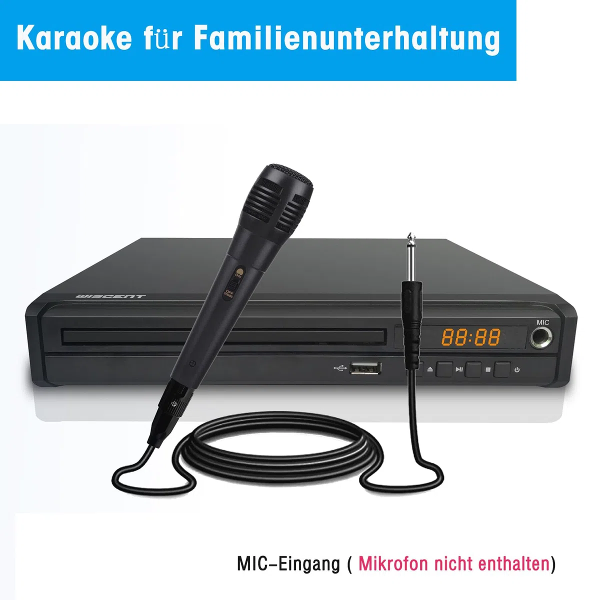 DVD-Player für TV mit HDMI, USB-Eingang – Kompakter Allregion-Player für DVDs & CDs
