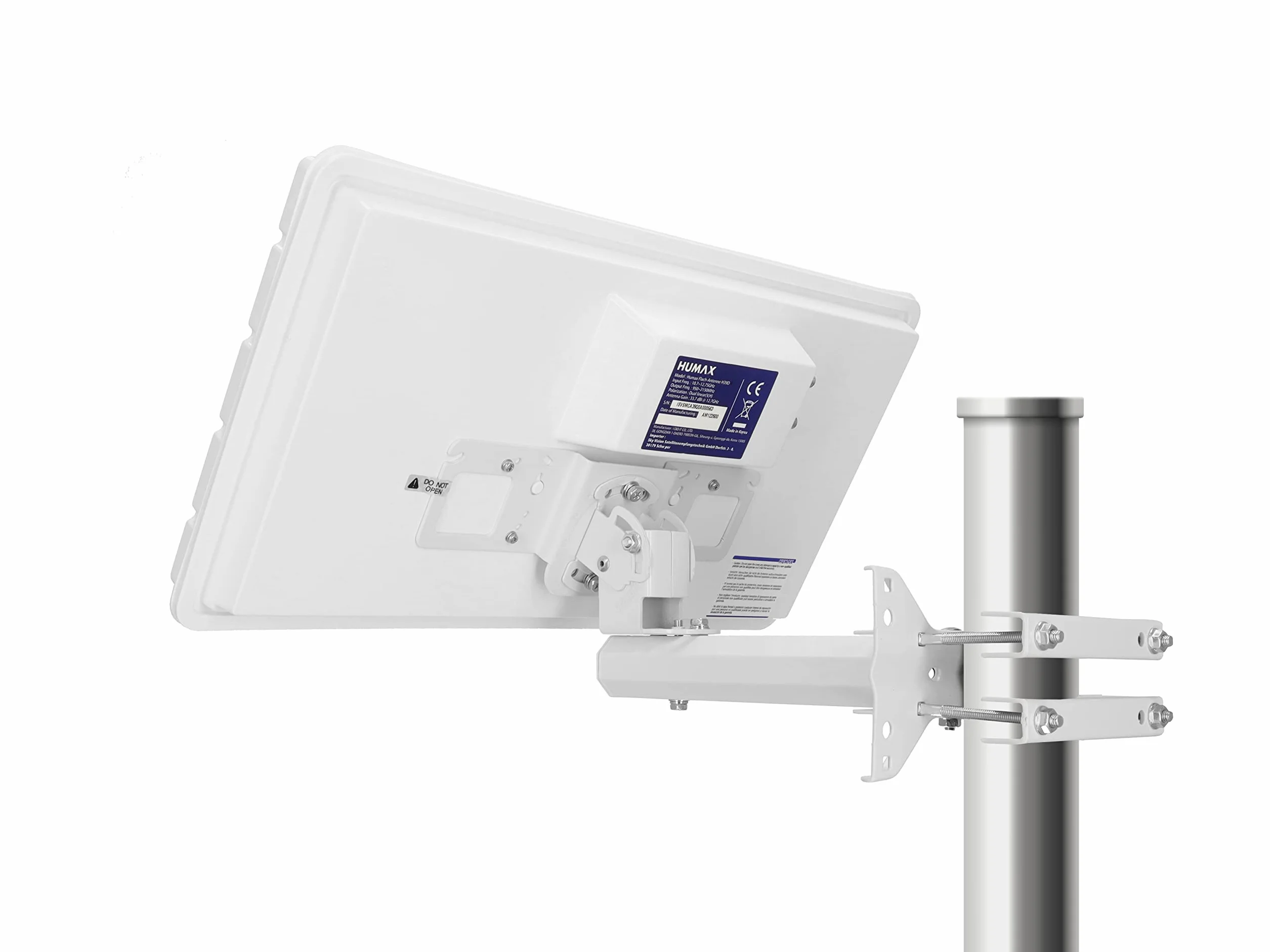 HUMAX Flat H39D2 SAT Flachantenne, Twin-LNB, Halterung, Weiß