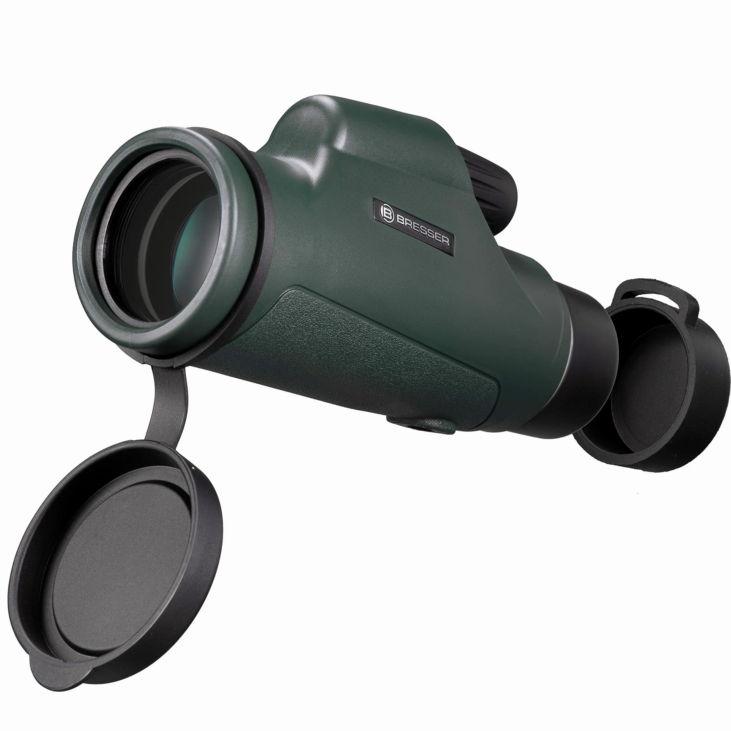Bresser 10x42 Monokular Wasserdicht, Dachkant Optik, Robuste Gummiarmierung, Mehrschichtvergütung, inkl. Trageschlaufe und Tasche, Ideal für Naturbeobachter
