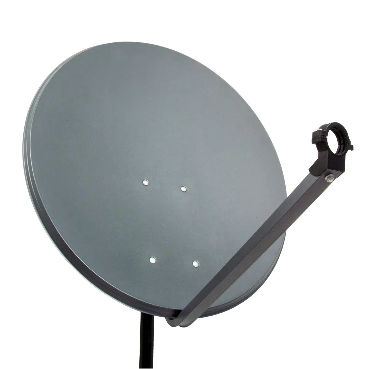 PremiumX Satelliten-Komplettanlage 60cm Satellitenantenne Anthrazit SAT Schüssel Green Diamond Quad LNB 8X F-Stecker