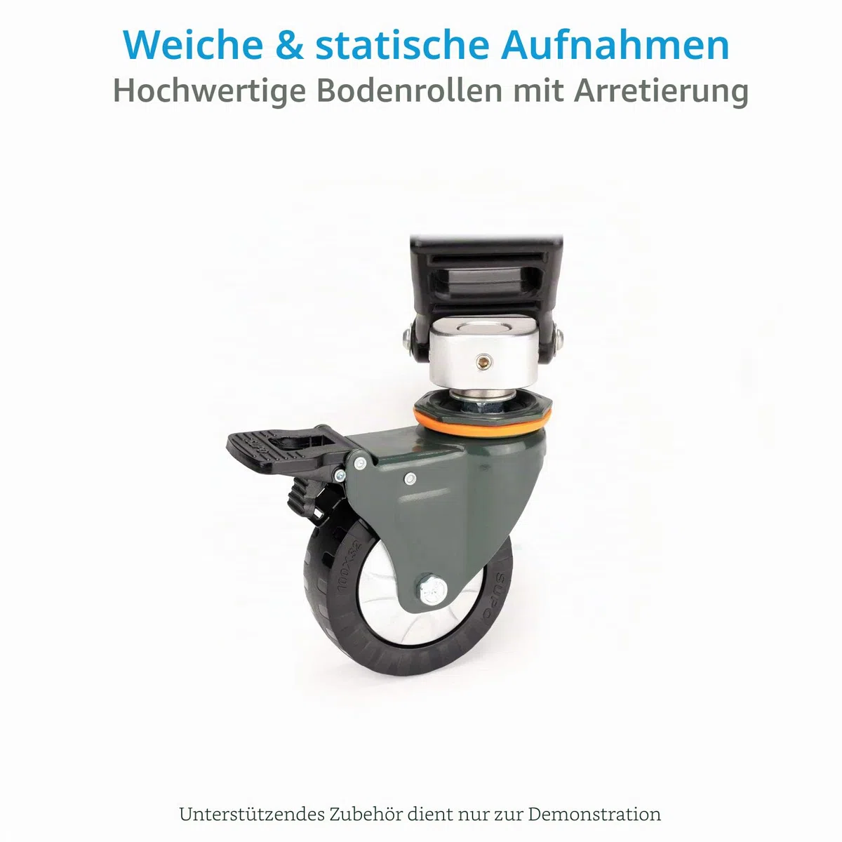 PROAIM Lineo Tragbarer Videokamera-Boden-Dolly - Robuster professioneller Studio-Dolly für Stative mit doppelten Spikes - Unterstützt eine Nutzlast von 500 kg / 1100 lb (P-PRT-D)