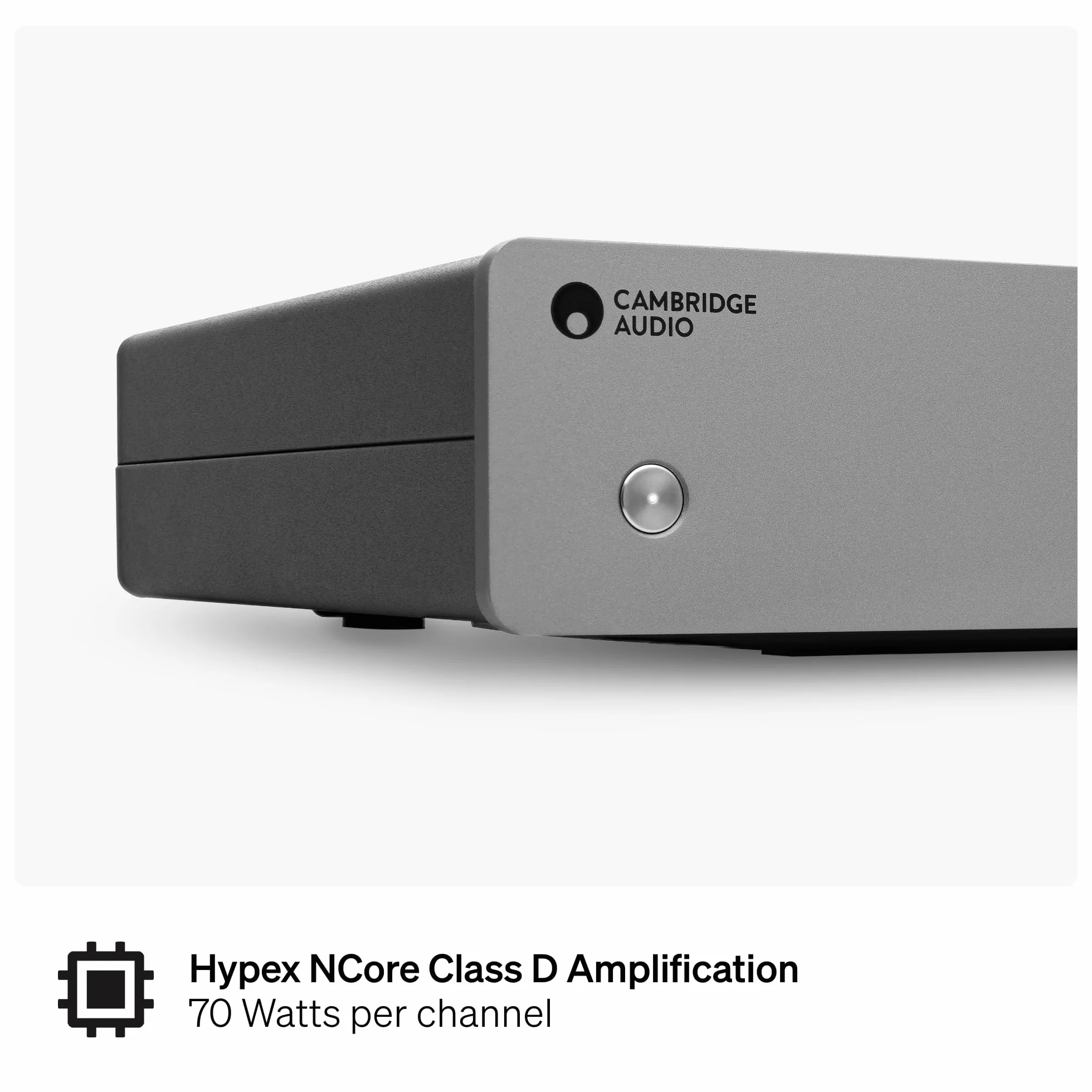 Cambridge Audio MXW 70 Kompaktes Endstufen-HiFi-System 70 Watt pro Kanal RCA XLR Hypex NCORE Class D Lunar Grey