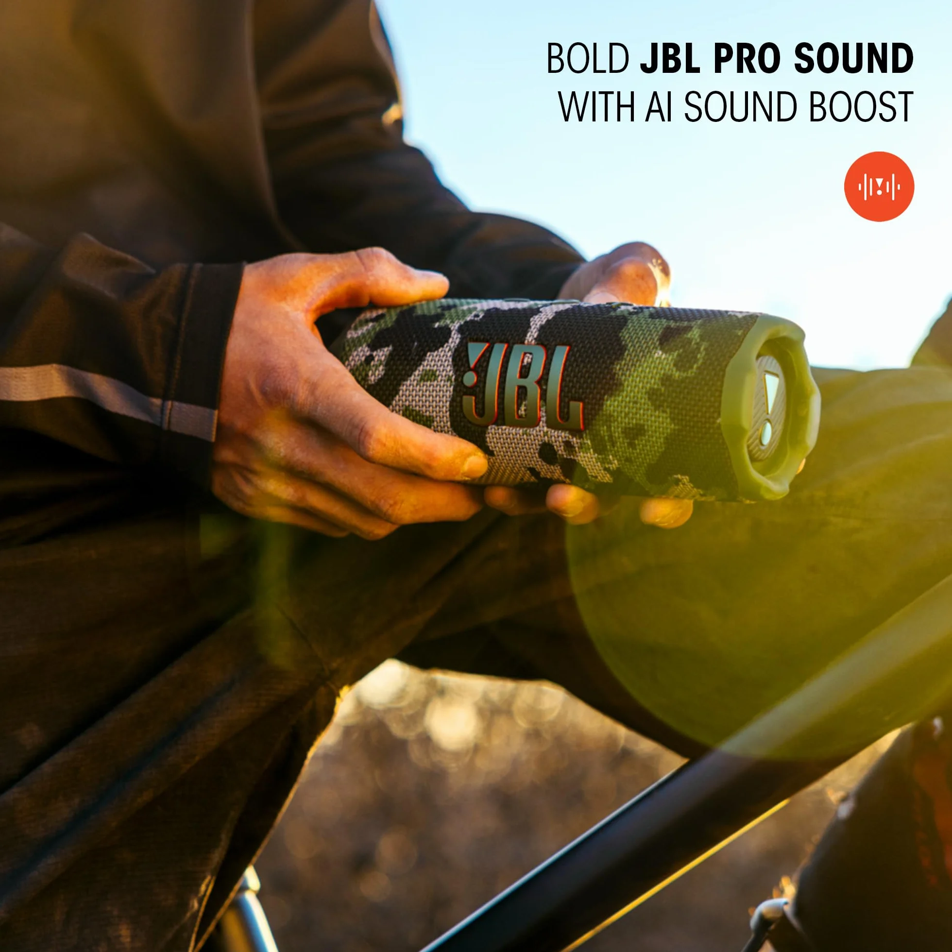 JBL Flip 7, kabelloser tragbarer Bluetooth-Lautsprecher, 16 Stunden Akkulaufzeit, IP68 wasserdicht, Staub- und stoßfest, JBL Pro Sound mit AI Boost, Auracast Multi-Speaker-Verbindung, Schwarz