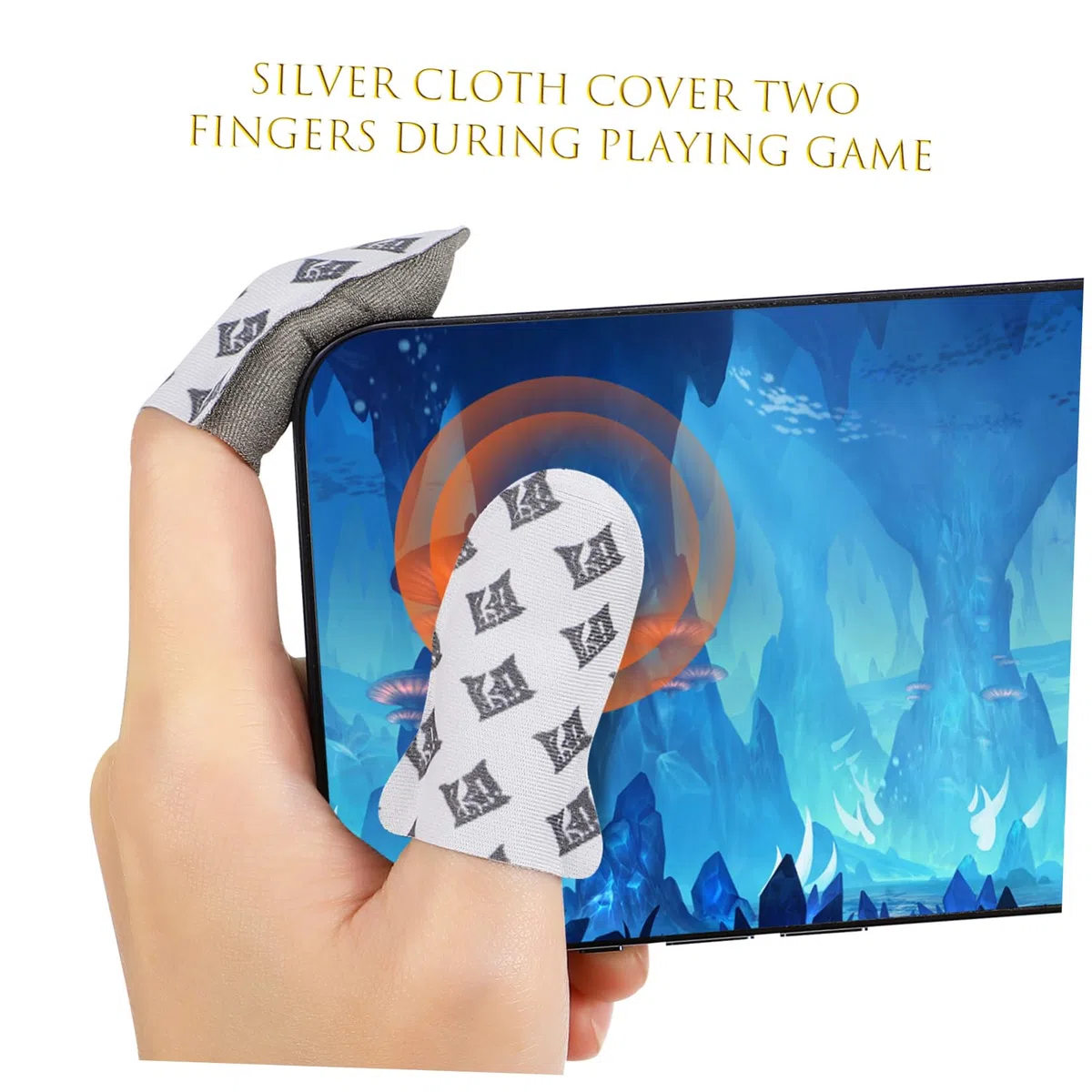 UKCOCO Mobile Gaming Trigger Handy Gamecontroller mit Ziel- und Feuerauslösern kompatibel mit Telefonen 1 Paar Trigger 2 Gaming Fingerhüllen