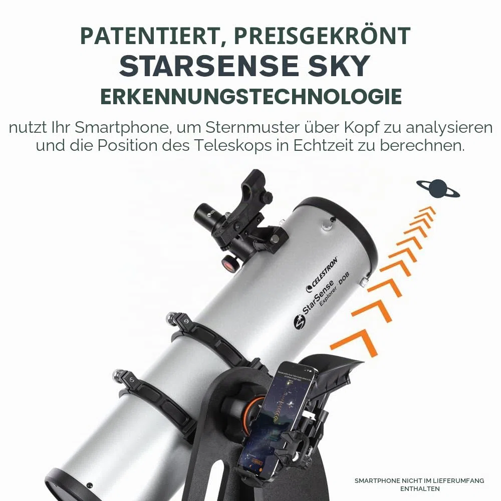 Celestron 22481 StarSense Explorer 130 mm Tisch-Dobson-Teleskop mit Smartphone-App-Unterstützung Funktioniert mit der StarSense-App - kompatibel mit iOS/Android