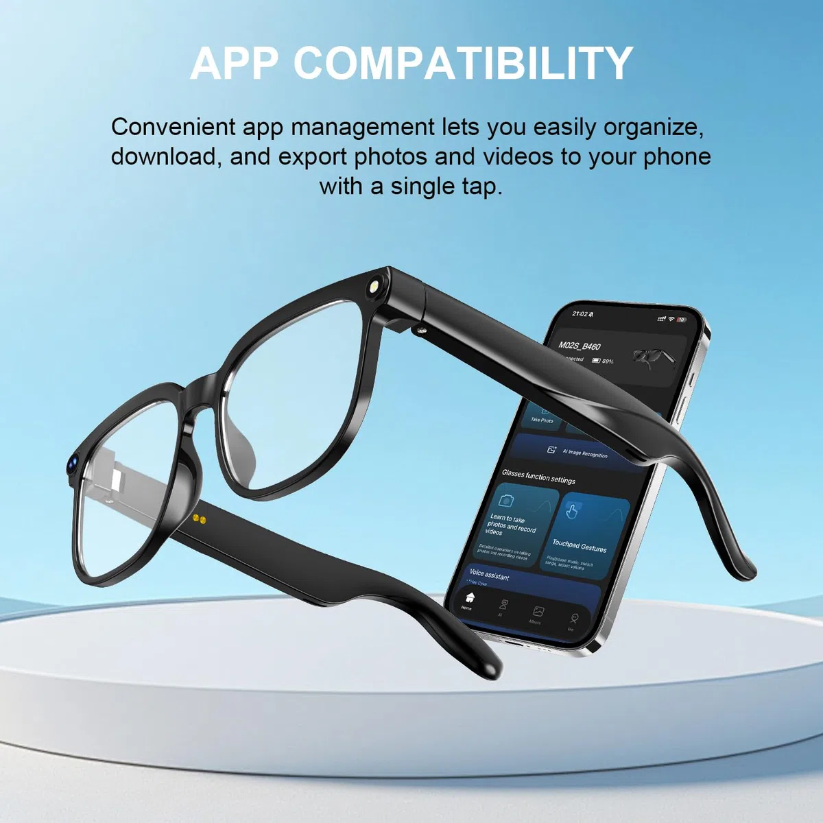 2026 AI Smart Glasses 4K HD-Kamera, 1200P Camera Brille mit Videoaufzeichnung, Simultanübersetzung/GPT-Objektidentifizierung, Photochromic Lenses, Inklusive 3600-mAh-Ladecase