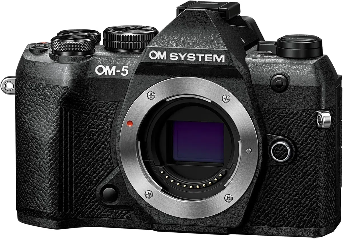OM SYSTEM OM-5 Mark II Micro Four Thirds Systemkamera, 20 MP Live MOS-Sensor, 5-Achsen-Bildstabilisierung, IP53-Wetterschutz, Handheld HighRes Shot 50 MP, Schwarz