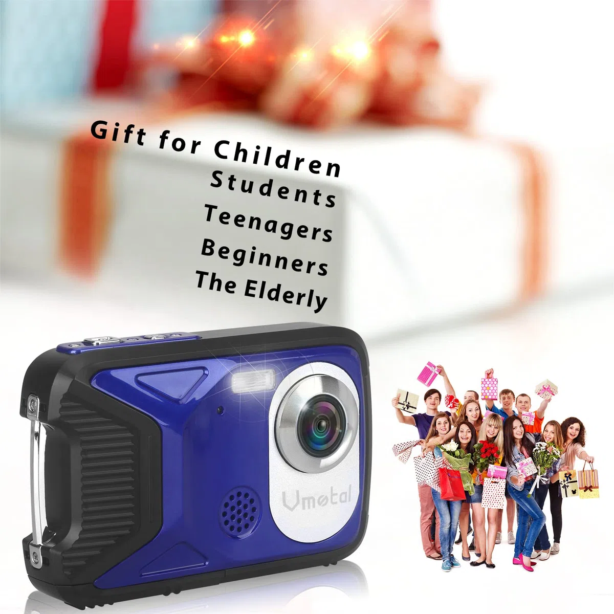 GDC8026 wasserdichte Digitalkamera / 8X Digitalzoom / 21 MP / 1080P FHD / 2,8" TFT-LCD-Bildschirm/Unterwasserkamera für Kinder/Jugendliche/Studenten/Anfänger/ältere Menschen