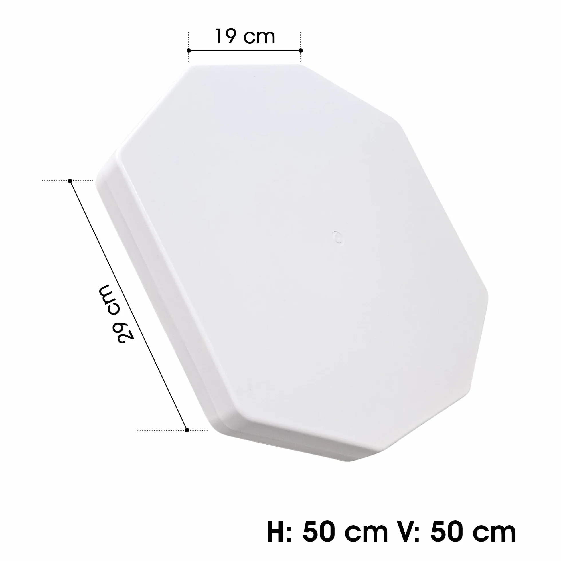 POWERSAT - Flache Satellitenschüssel, 2 Anschlüsse/ 4 Anschlüsse, ideal für ASTRA 1(19.2 E) Satelliten-TV, robuste Satellitenantenne, wetterfest, ideal für Balkon und Camping(TWIN LNB)