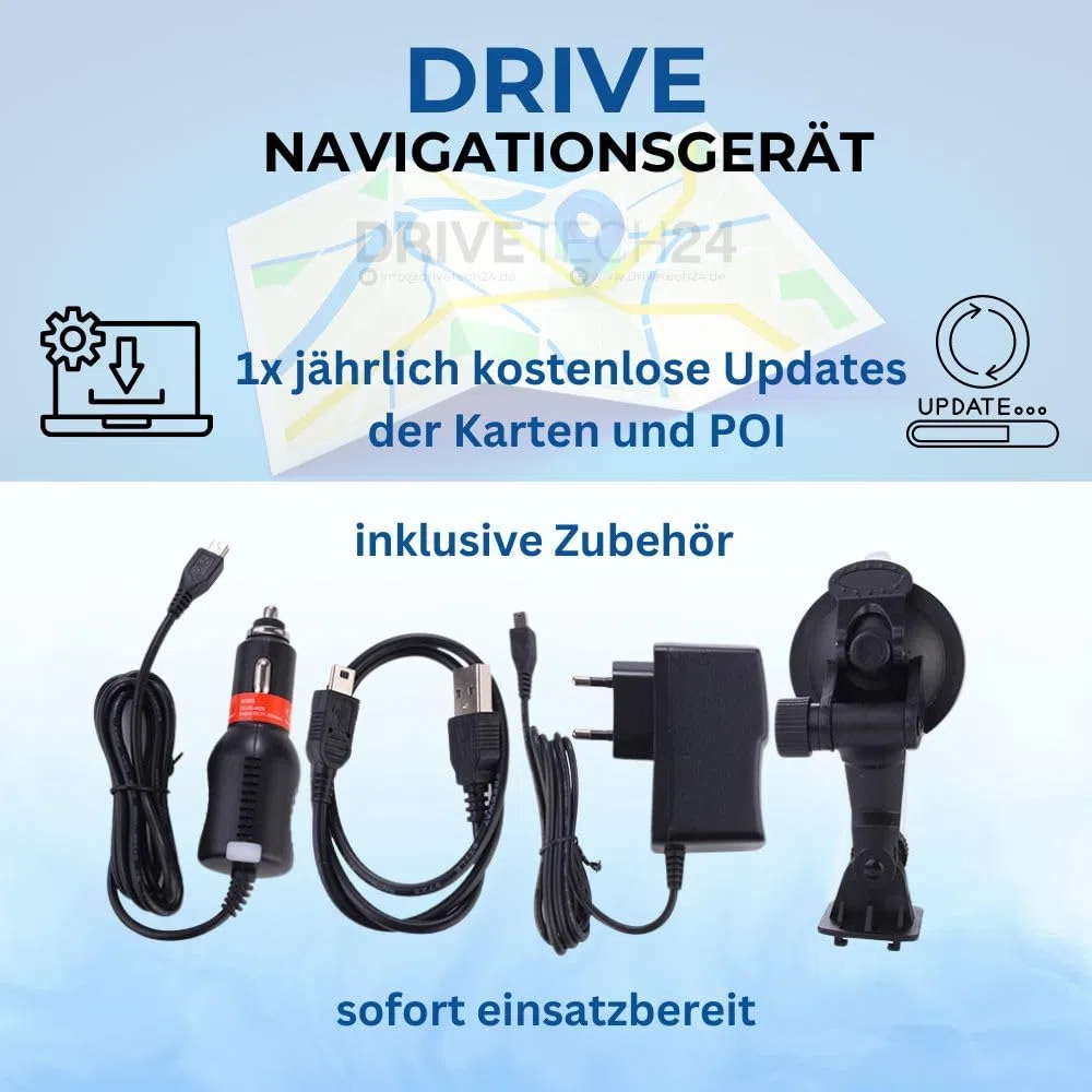 sehr großes 9 Zoll Wohnmobil GPS Navigationsgerät Drive-9.0 Display gut lesbar Touchscreen lebenslange Updates