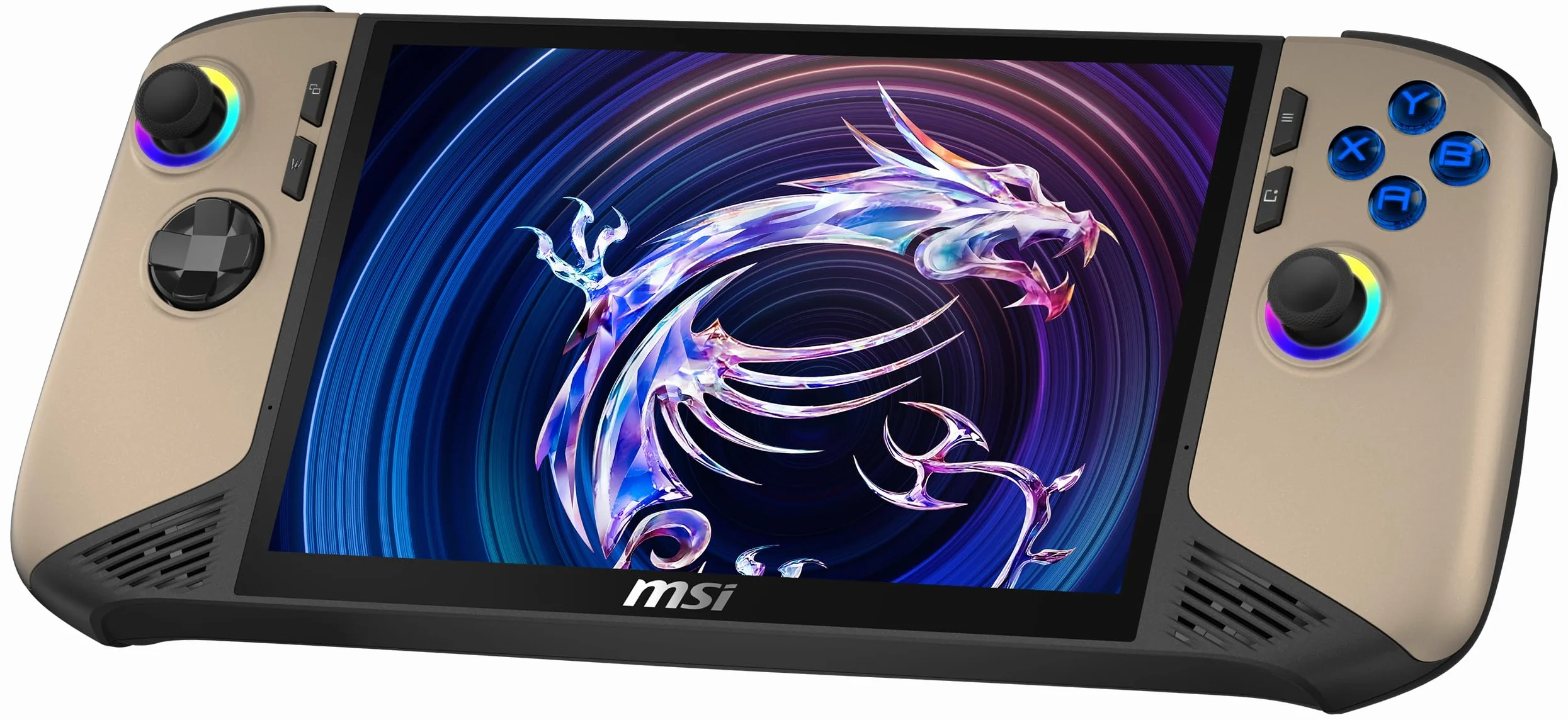 MSI Claw 8 AI+ Gaming Handheld, 8 Zoll FHD+ 120 Hz Display, Intel Core Ultra 7 258V, 32 GB RAM, 1 TB SSD, Intel Arc Grafik, Windows 11 Home, Schwarz/Sandstorm