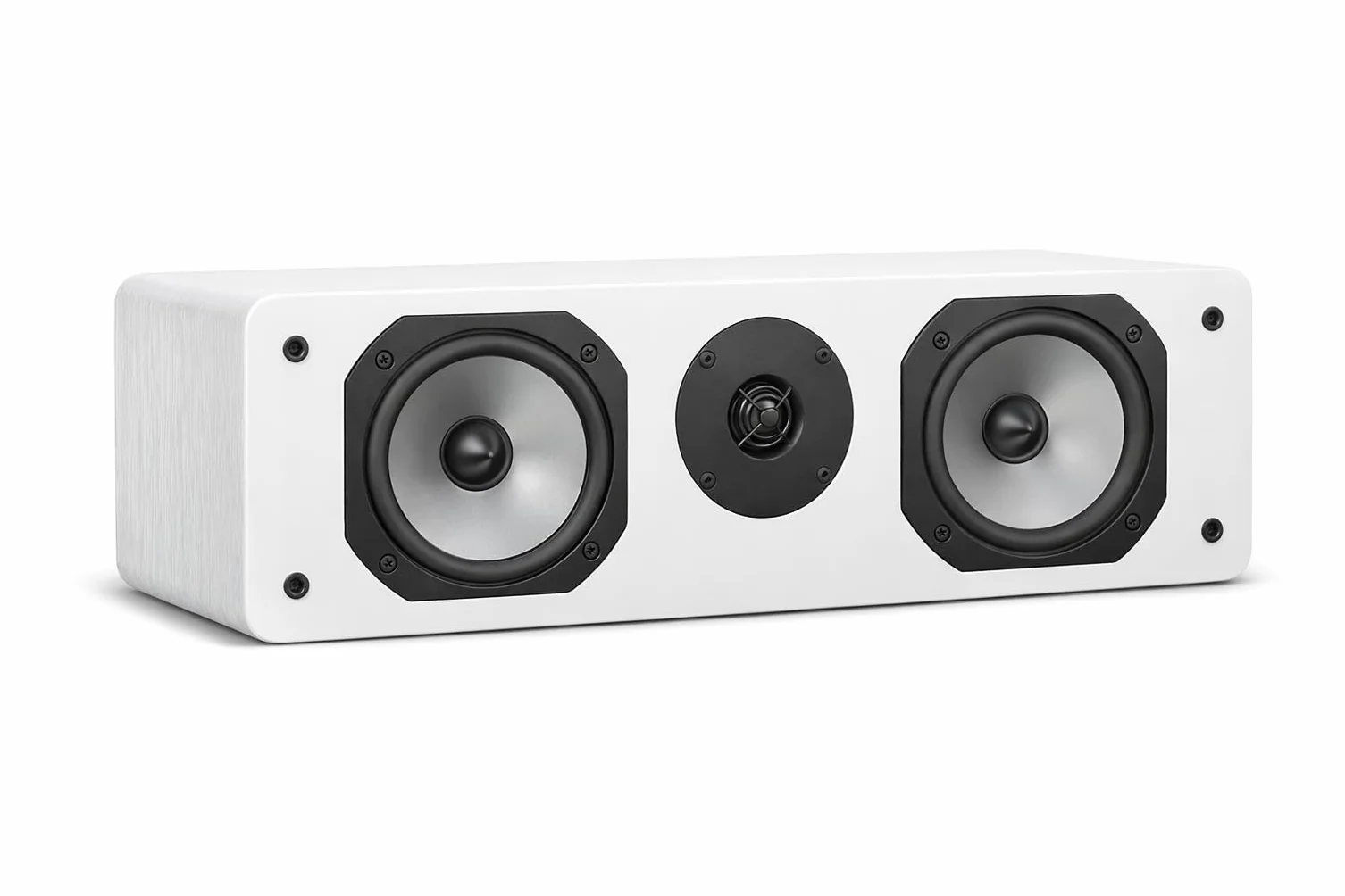 Dynavoice Challenger C-5 Weiß Hochglanz. Passiver Center Lautsprecher 2 Wege 120W 8 Ohm. Doppelter 5,25 Zoll Woofer und 1 Zoll Tweeter. Heimkino HiFi. Bassreflex Rückseite. VESA 10x10 kompatibel.