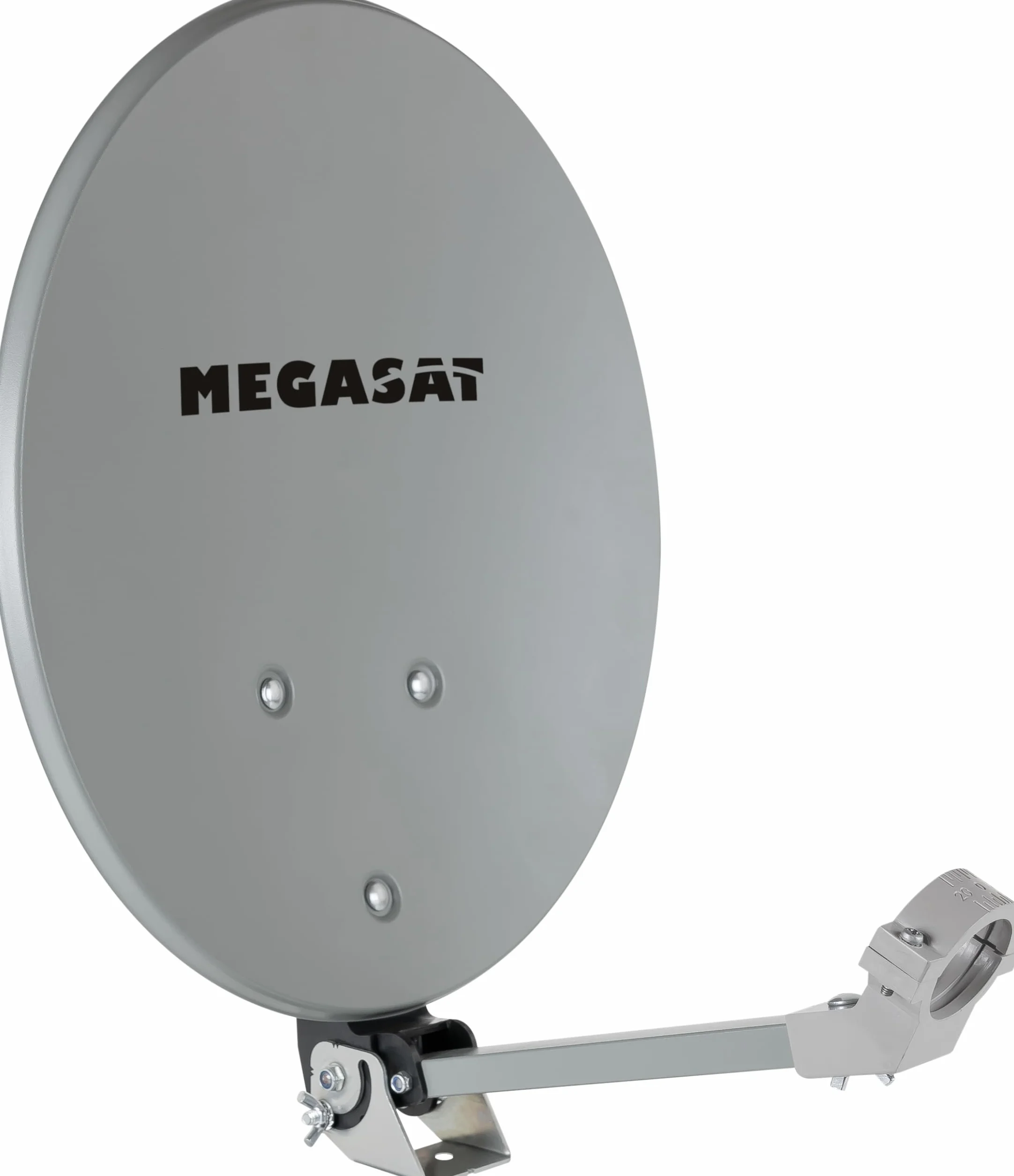Megasat Campingkoffer HD – Mobile Sat-Anlage mit HD Receiver | Inkl. Sat-Spiegel, 10 m Koaxialkabel, Single LNB, Saugfuß, Masthalterung