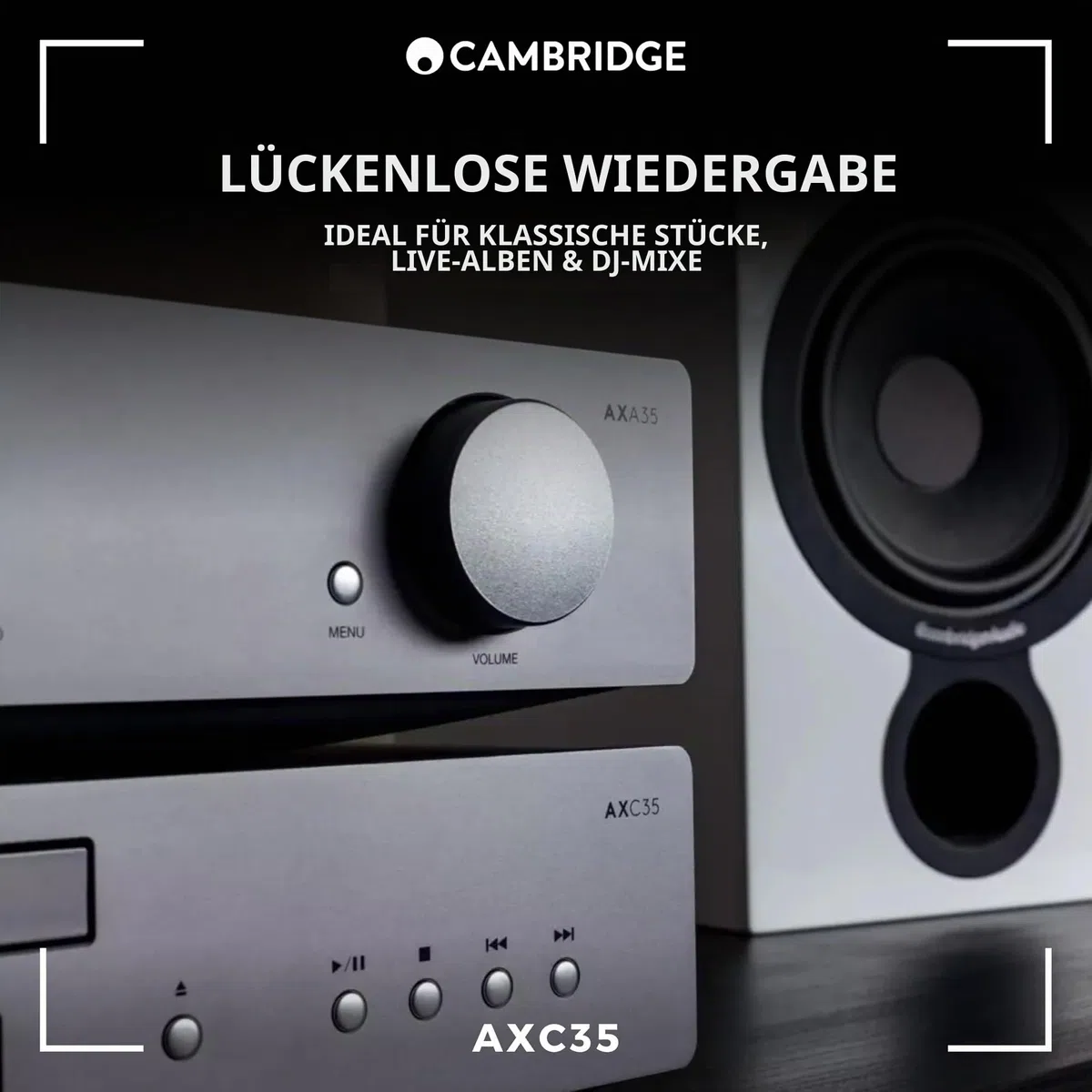 Cambridge Audio AXC35 – CD-Player, HiFi-CD-Player mit lückenloser Wiedergabe, Wolfson DAC & Digitalausgang für Heimstereoanlage – Lunar Grey