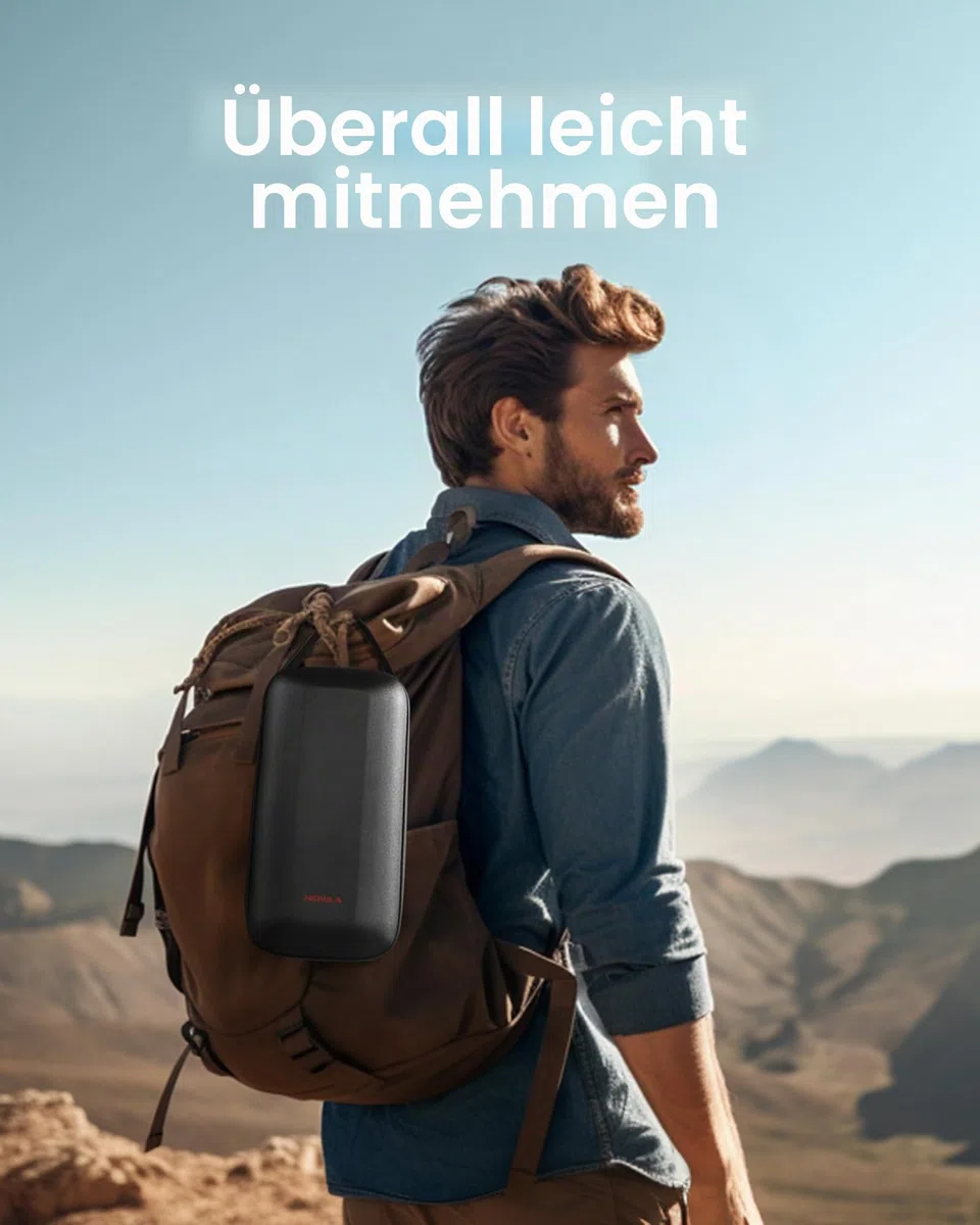 NEBULA Capsule 3 Offizielle All-in-One-Reisetasche, maßgeschneidert für Capsule 3, mit Adapter, Fernbedienung, Kabel und Ständer, wasserdichtes und schützendes Polyester