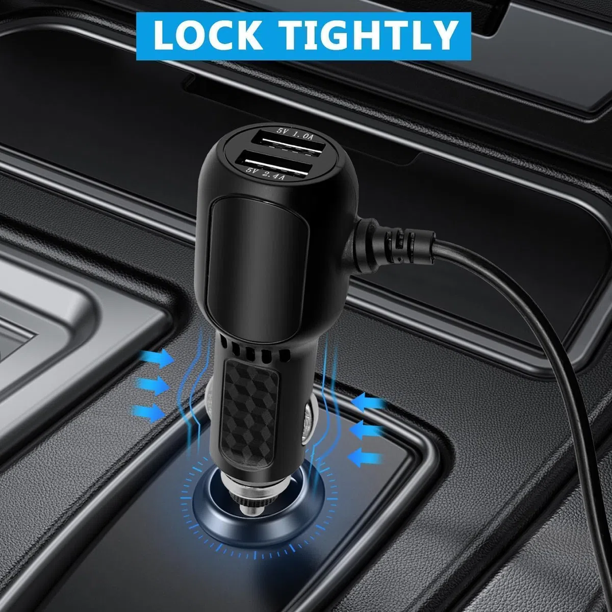 1 x Dashcam-Kabel, Dashcam mit USB-Kabel, Gleichstrom-zu-DC-Ladegerät, 12 V