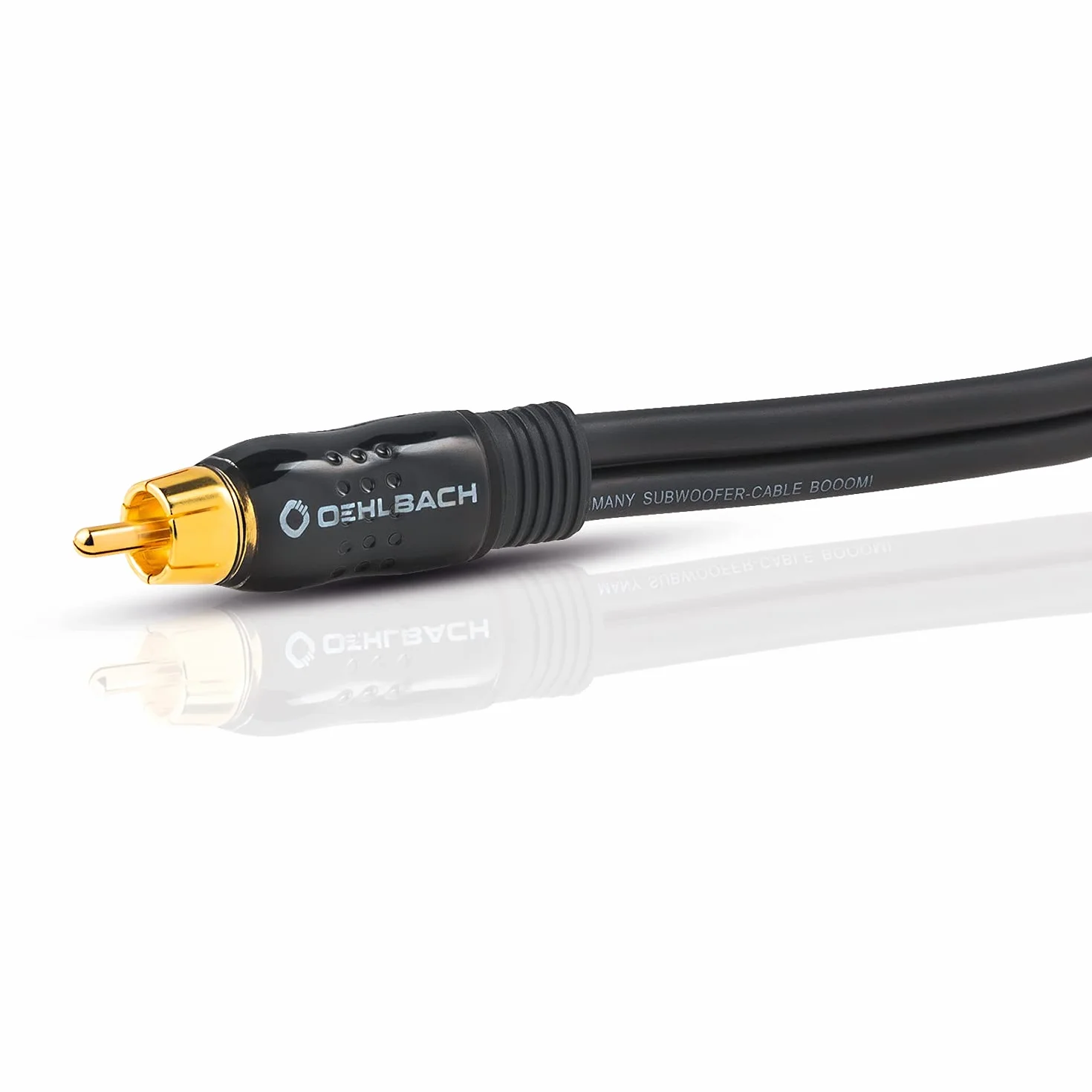 Oehlbach BOOOM - Subwoofer Y-Cinch-Kabel (2 x Cinch auf 1 x Cinch, druckvolle Basswiedergabe & effektive Schirmung) - anthrazit, 15 Meter