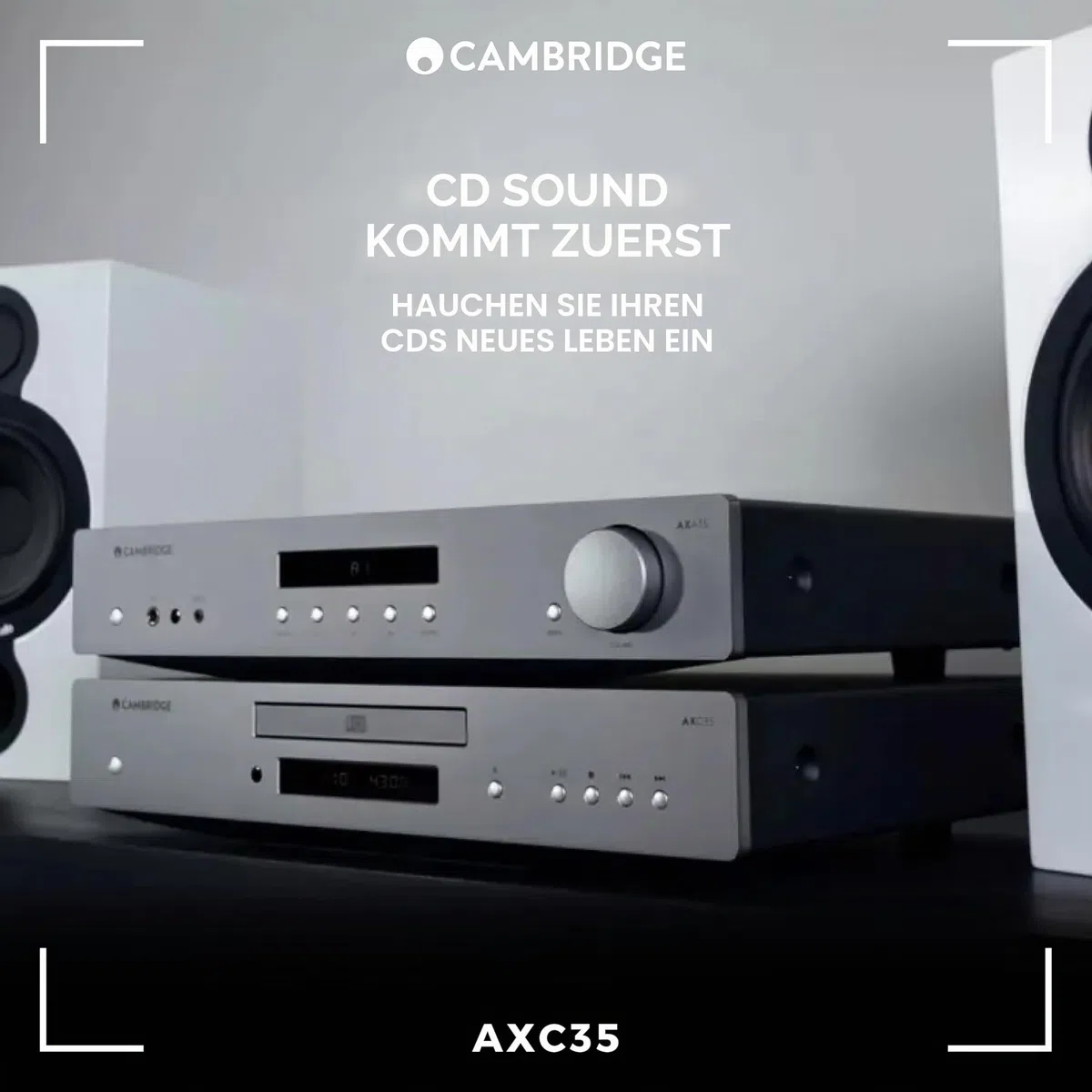 Cambridge Audio AXC35 – CD-Player, HiFi-CD-Player mit lückenloser Wiedergabe, Wolfson DAC & Digitalausgang für Heimstereoanlage – Lunar Grey