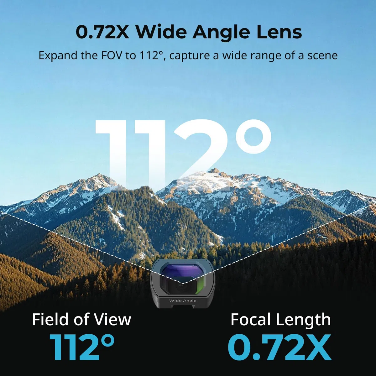 SMALLRIG Magnetisches Weitwinkelobjektiv- & ND- & CPL- & Effektfilter-Set für DJI Osmo Pocket 4/3, 4 Pack Weitwinkelobjektiv, CPL, 1/4 Black Diffusion, verstellbare ND2-32 Filter, HD-Optisc Glas -5834