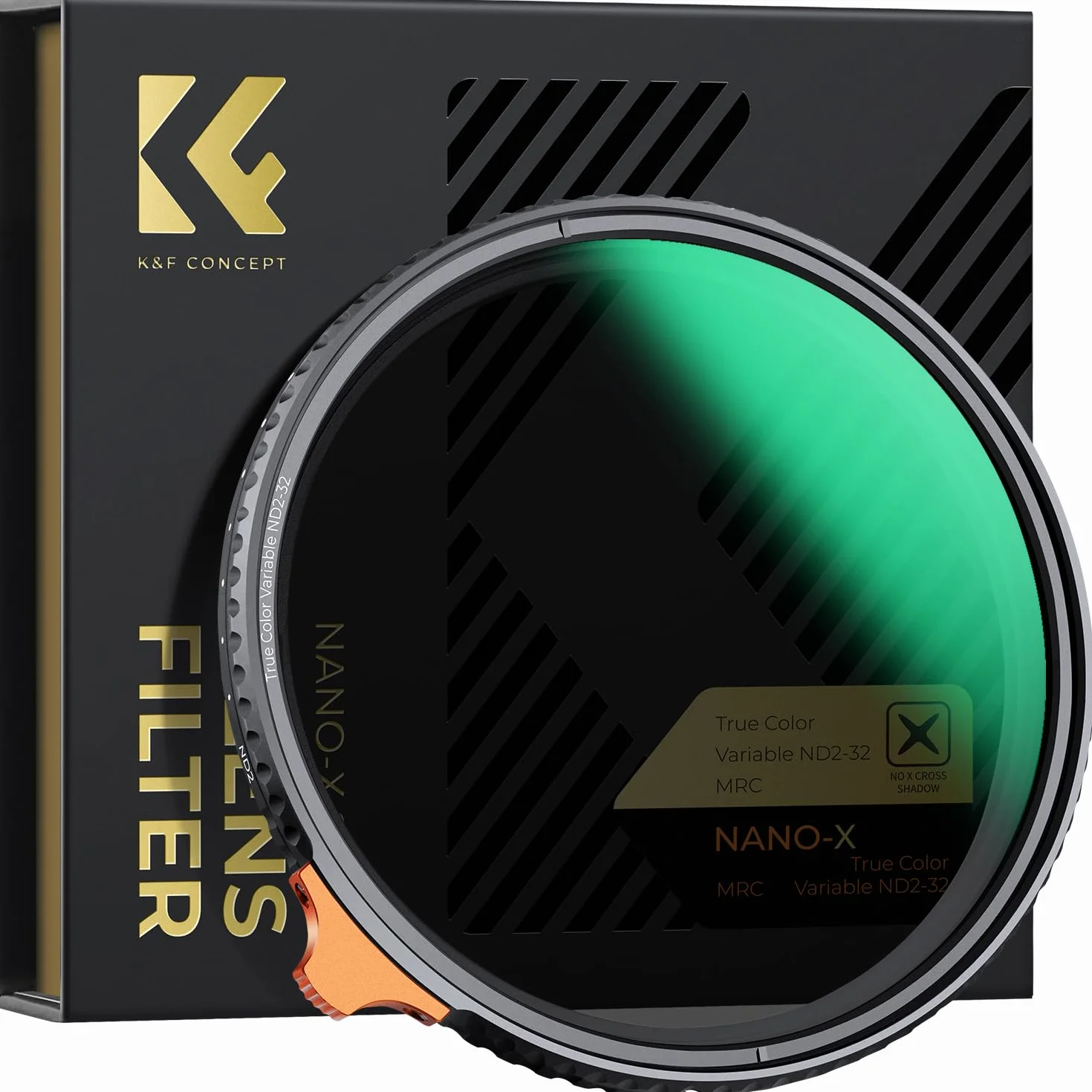 K&F CONCEPT Nano-X True Color Variabler ND Filter 67mm Graufilter ND2-32(1-5 Blendenstufen) Neutral Graufilter