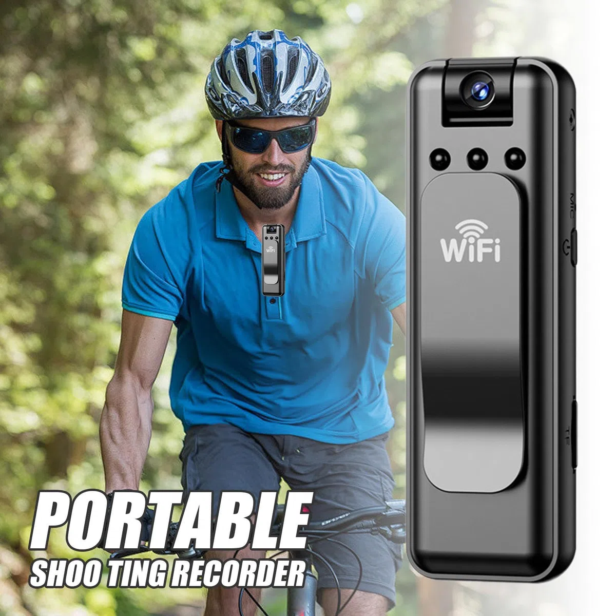Body Cam, kleine Überwachungskamera, 0,33 Zoll tragbarer Video- und Audioaufnahme-Camcorder, Clip auf Mini-Fotogerät für Outdoor-Radfahren, Wandern und Reisen