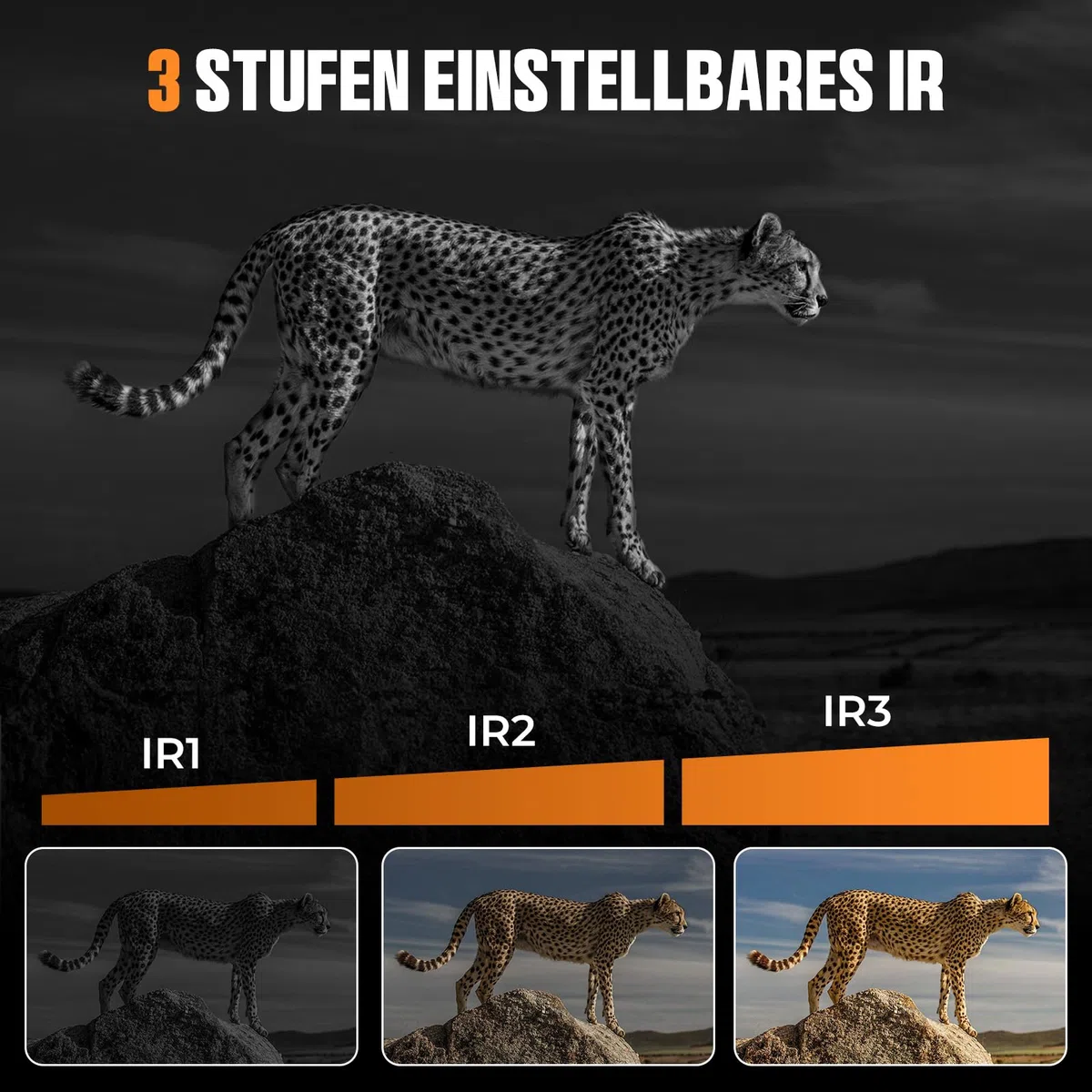 Nachtsichtgerät, CIGMAN 400M 3" HD-Display Infrarot-Fernglas Nachtsicht, 5000mAh Wiederaufladbares Wärmebild-Fernglas, f/1.4 HD-Kamera, 8X Digitalzoom für Jagd, Camping, Beobachtung