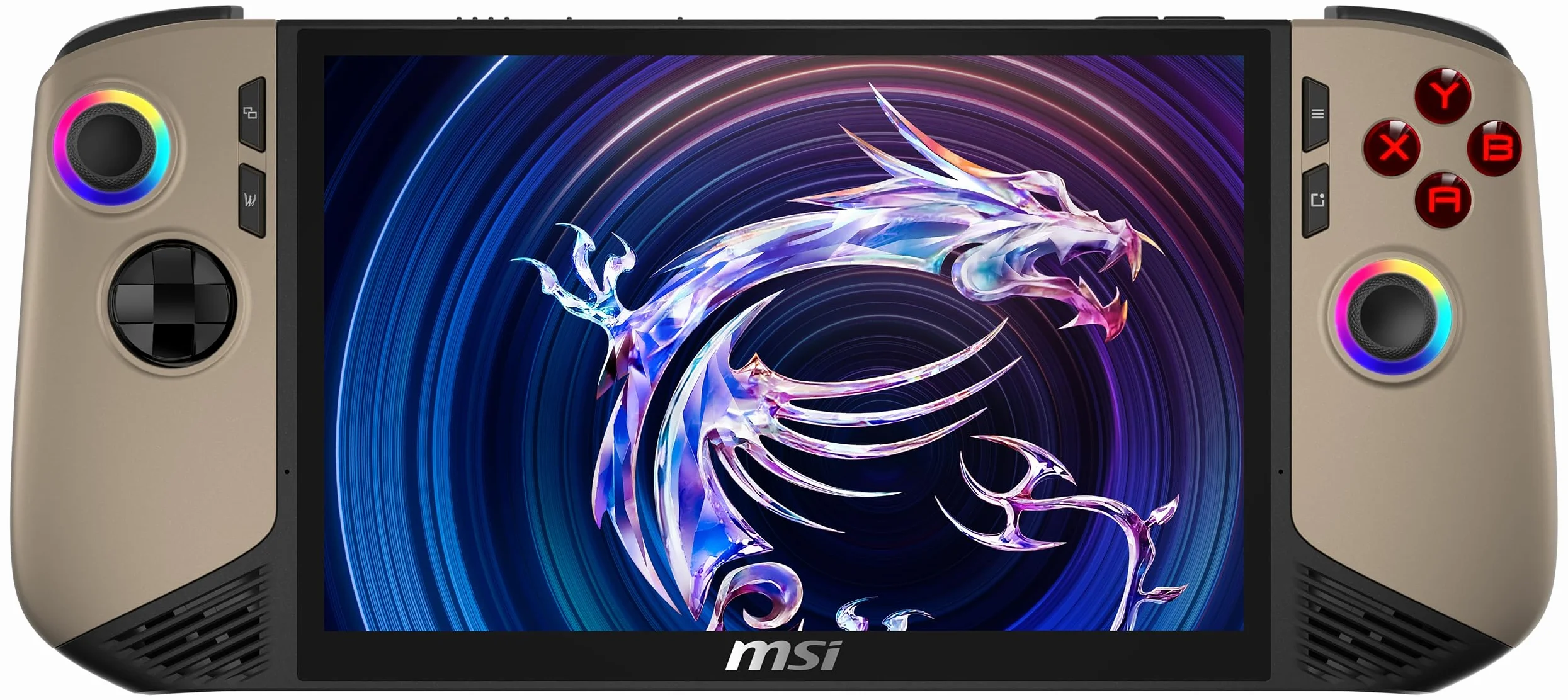 MSI Claw 8 AI+ Gaming Handheld, 8 Zoll FHD+ 120 Hz Display, Intel Core Ultra 7 258V, 32 GB RAM, 1 TB SSD, Intel Arc Grafik, Windows 11 Home, Schwarz/Sandstorm