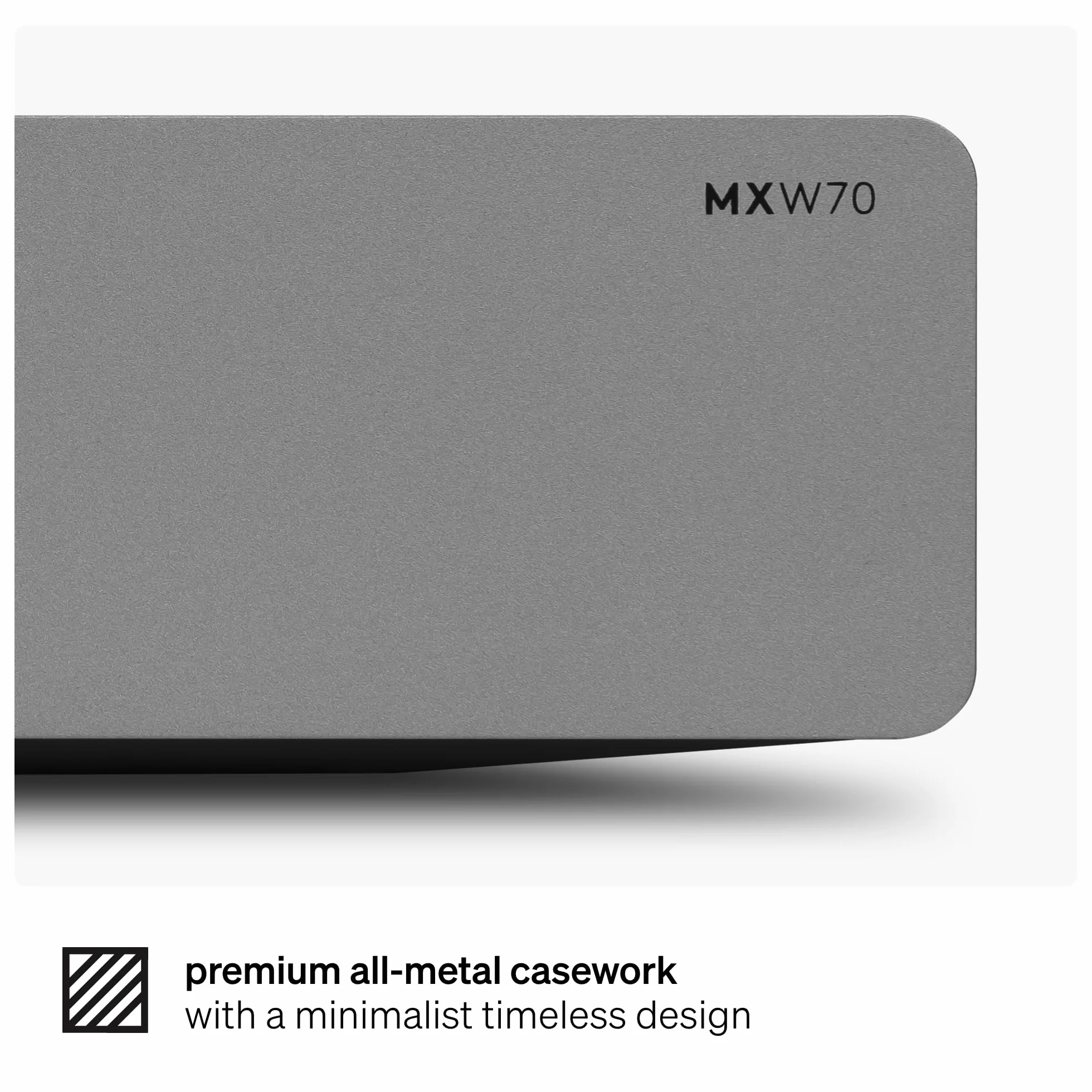 Cambridge Audio MXW 70 Kompaktes Endstufen-HiFi-System 70 Watt pro Kanal RCA XLR Hypex NCORE Class D Lunar Grey